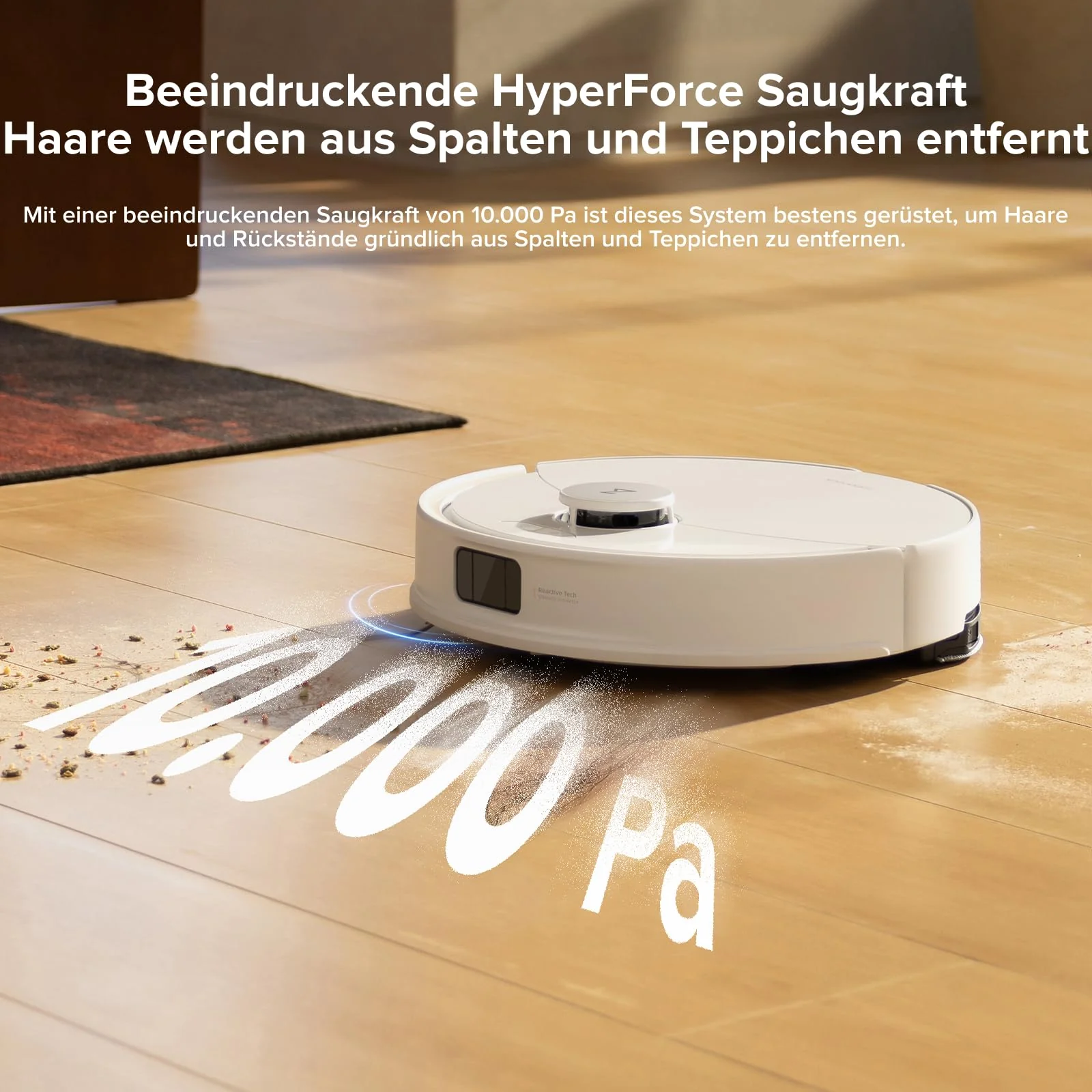 roborock Q10 X5 Saugroboter mit Wischfunktion, 10.000 Pa Saugkraft, Dual Anti-Tangle System, JawScrapers Bürste, intelligente Hindernisvermeidung, Saug und Wischroboter für Tierhaare&Teppiche, Weiß - Image 7