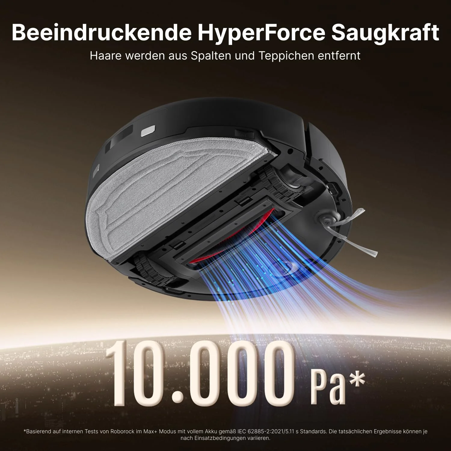 roborock Q10 X5+ Saugroboter mit Wischfunktion, Auto-Entleerungsstation für 7 Wochen, 10000 Pa Saugkraft, Dual Anti-Tangle System, intelligente Hindernisvermeidung, PreciSense-LiDAR Navigation,Schwarz - Image 8
