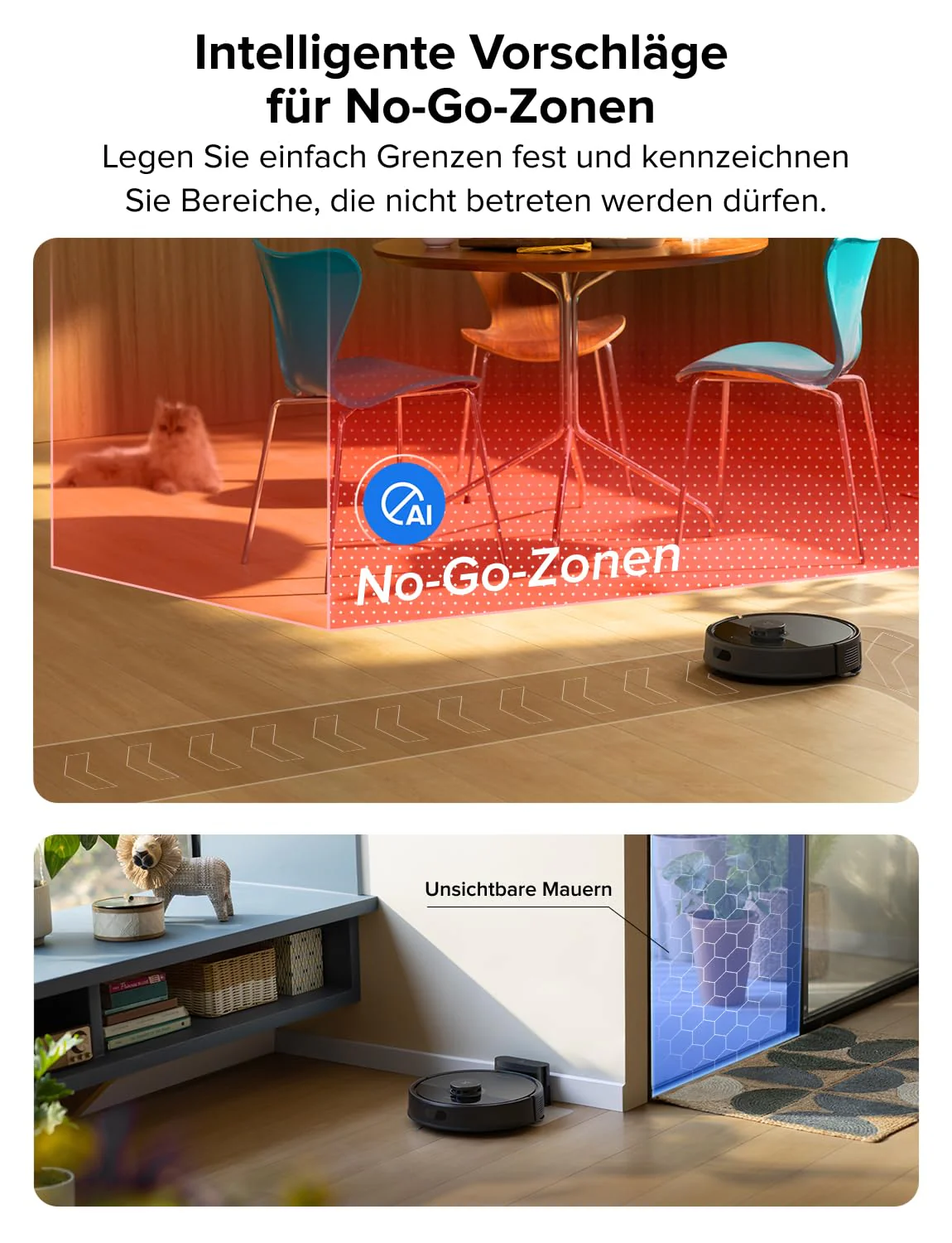 roborock Q7 L5 Saugroboter, Dual Anti-Tangle System, 8.000 Pa HyperForce Saugkraft, Präzise Navigation, Smart No-Go Zone, Einstiegsleistung, Perfekt für Haustierbesitzer (Schwarz) - Image 3