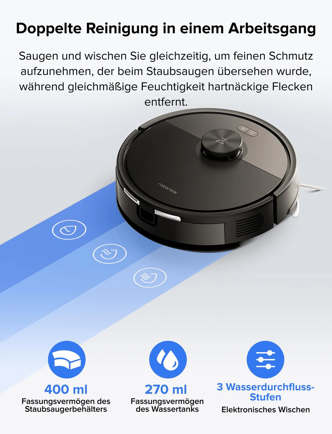 roborock Q7 L5 Saugroboter, Dual Anti-Tangle System, 8.000 Pa HyperForce Saugkraft, Präzise Navigation, Smart No-Go Zone, Einstiegsleistung, Perfekt für Haustierbesitzer (Schwarz) - Image 4