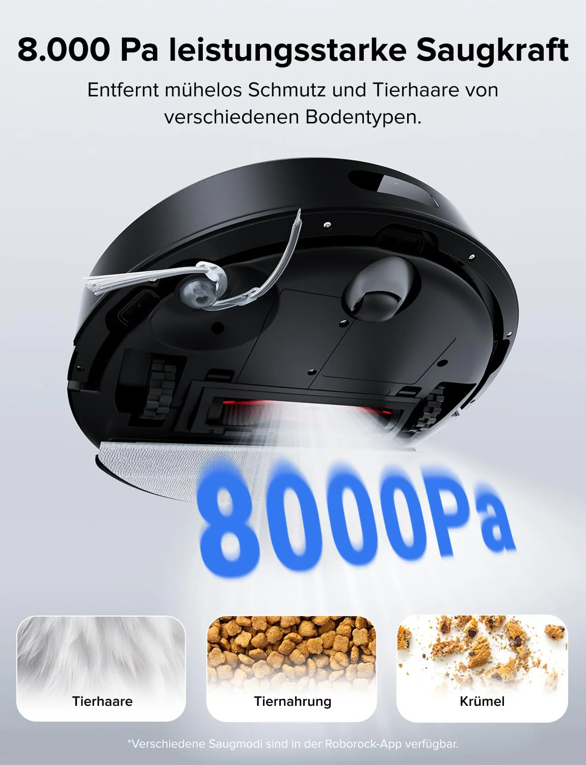 roborock Q7 L5 Saugroboter, Dual Anti-Tangle System, 8.000 Pa HyperForce Saugkraft, Präzise Navigation, Smart No-Go Zone, Einstiegsleistung, Perfekt für Haustierbesitzer (Schwarz) - Image 7