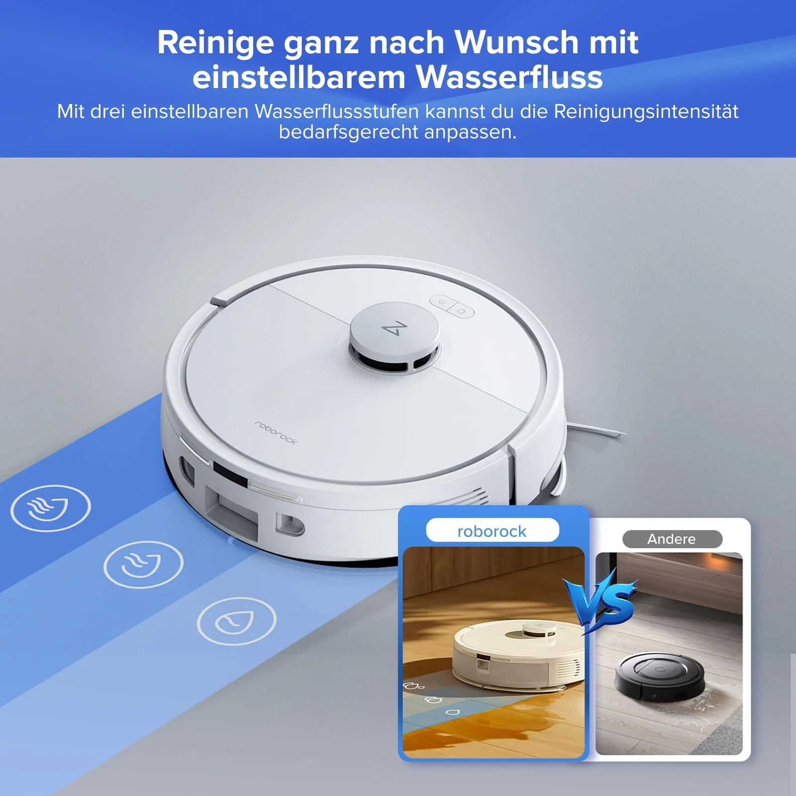 roborock Q7 L5+ Set Saugroboter mit Wischfunktion Absaugstation, verbessert von Q5 Pro+, Dual Anti-Tangle System, 8000Pa Saugkraft, LiDAR-Navigation, Staubsauger Roboter für Teppiche & Tierhaar, Weiß - Image 5