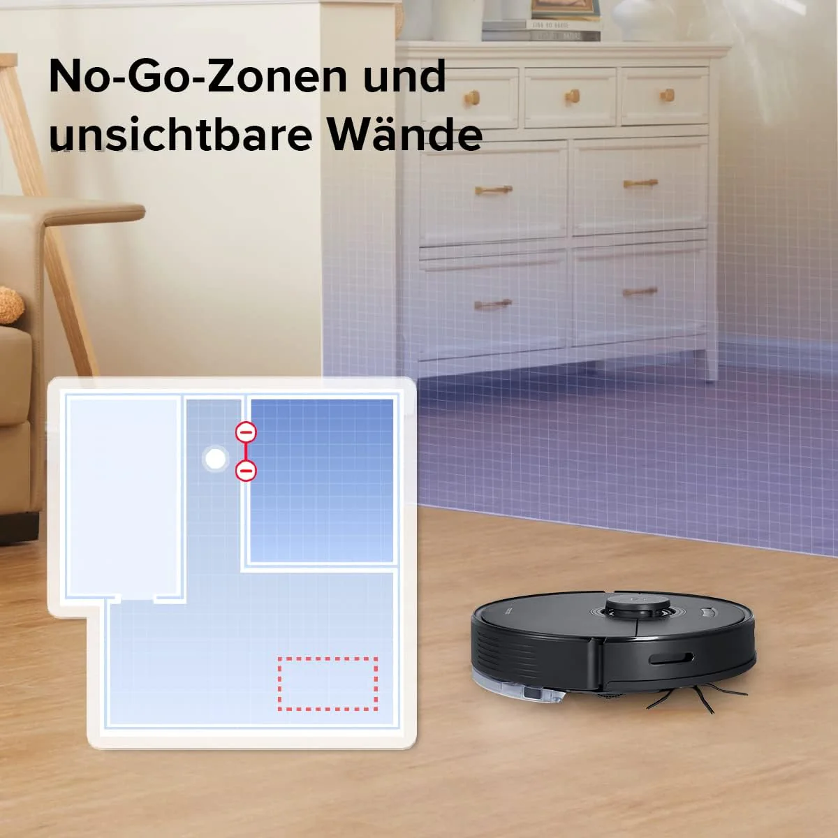 roborock Q7 Max Staubsauger, Roboter, 4200 Pa, 180 Minuten Akkulaufzeit, Roboter, selbstheilend, mit Lidar-Navigation, Kartografie, WiFi/APP/Alexa, Upgrade des S5 Max (schwarz) - Image 7