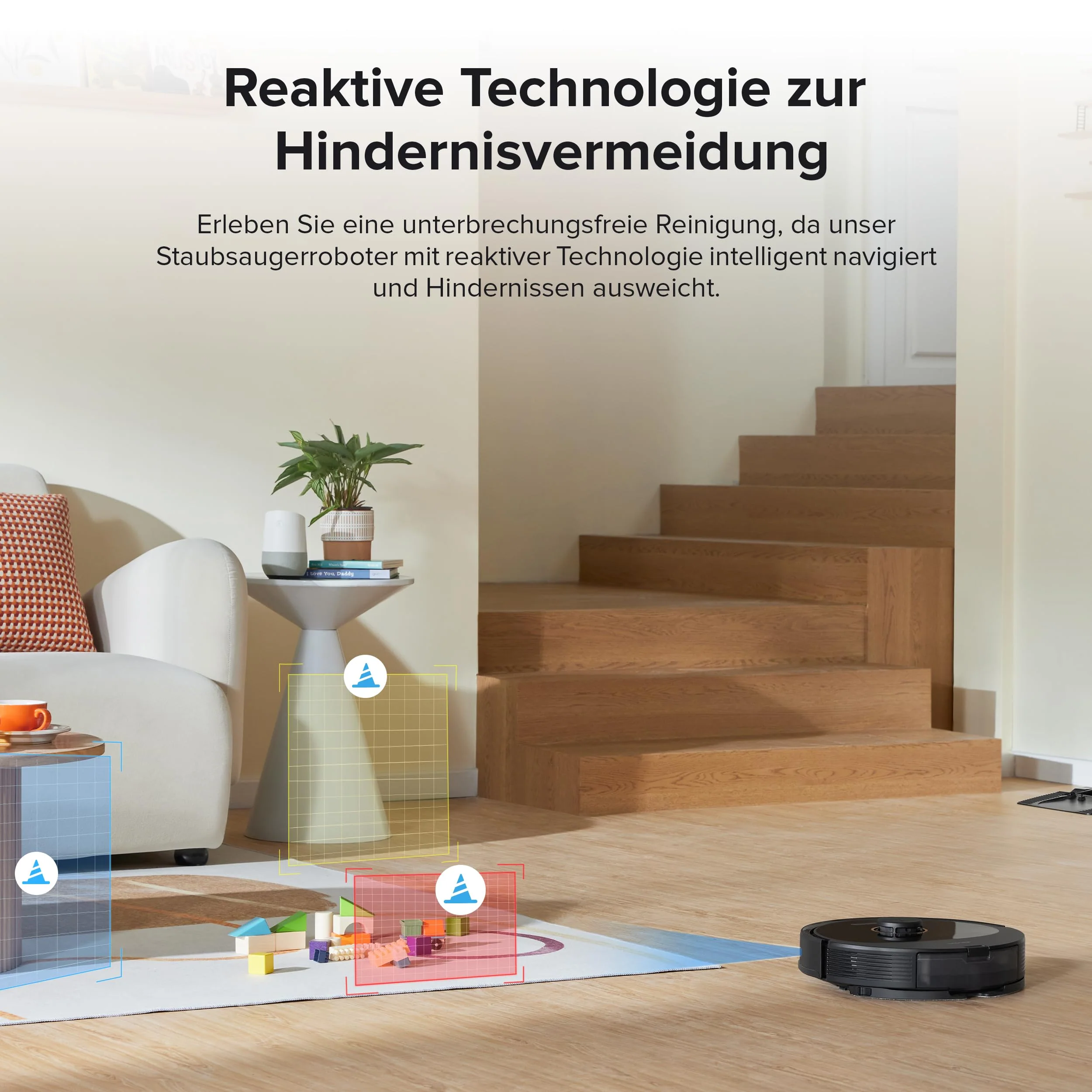 roborock Q8 Max+ Saugroboter mit Absaugstation, DuoRoller-Bürste, 5500Pa Saugkraft, 2,5L Staubbeutel, 350mL Wassertank, Wischroboter PreciSense-LiDAR-Navigation (Schwarz) - Image 5