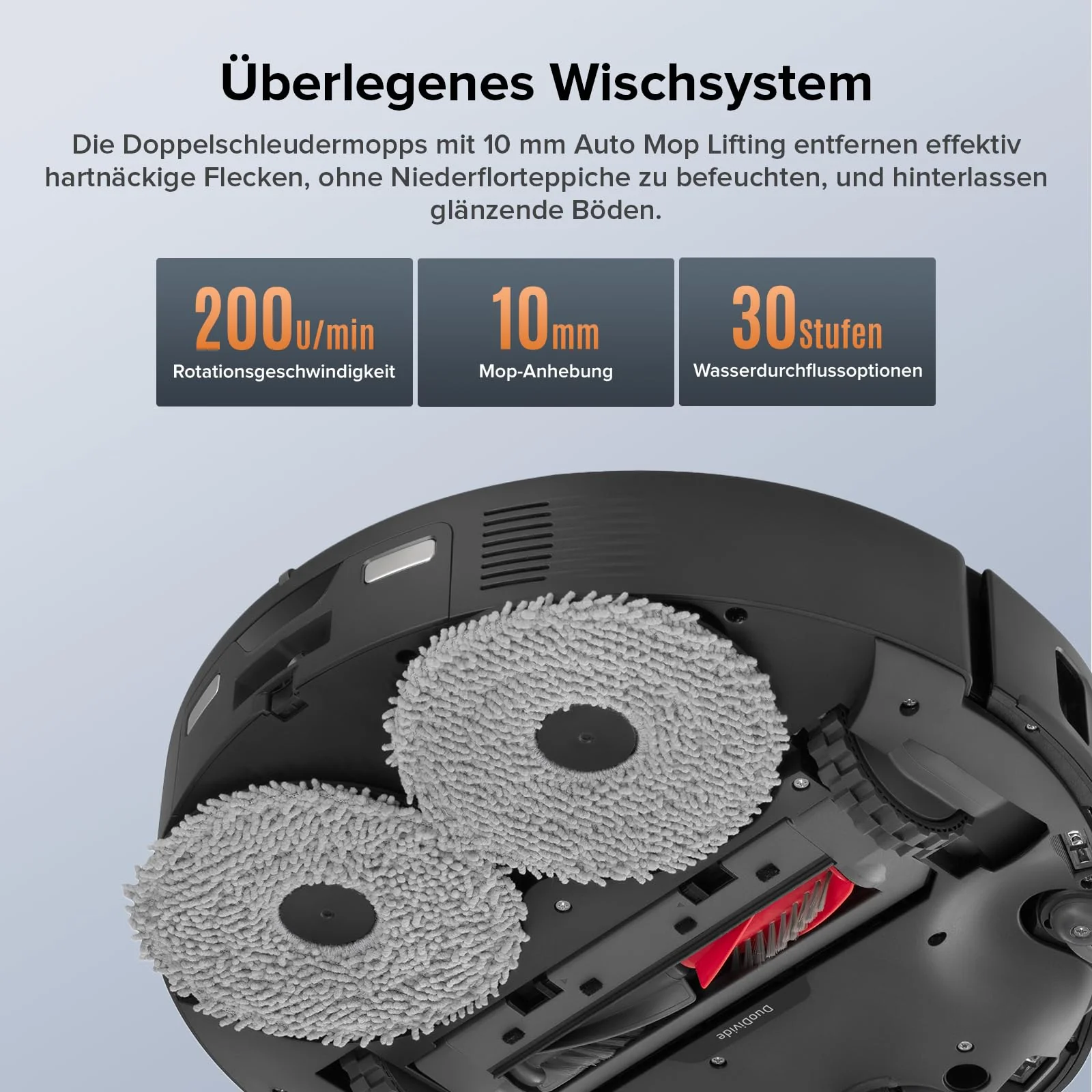 roborock Qrevo Edge S5A Saugroboter mit Wischfunktion,Dual Anti-Tangle-System,18.500Pa,FlexiArm Design Kantenreinigung, Hebarem Wischmopp,75℃ Heißwasser-Moppwäsche (Schwarz) - Image 4