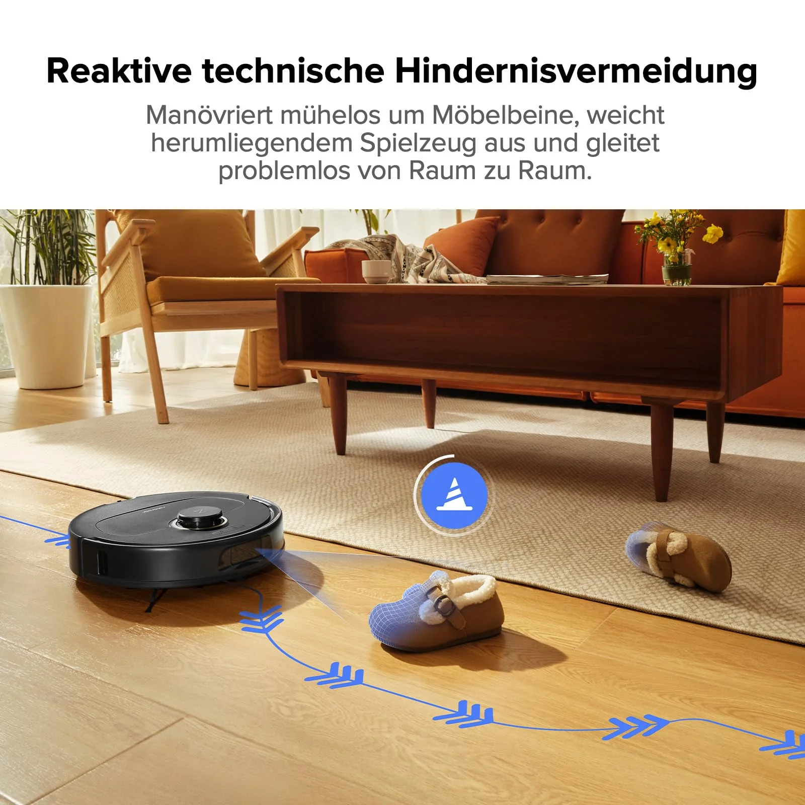 roborock Qrevo Pro Set Saugroboter mit Wischfunktion&Hebarem Wischmopp, 7000Pa, FlexiArm Design™ Kantenreinigung, 60 °C Heißwasser-Moppwäsche, zusätzlich 2 Wischmops, Roboterstaubsauger-Set(Schwarz) - Image 8