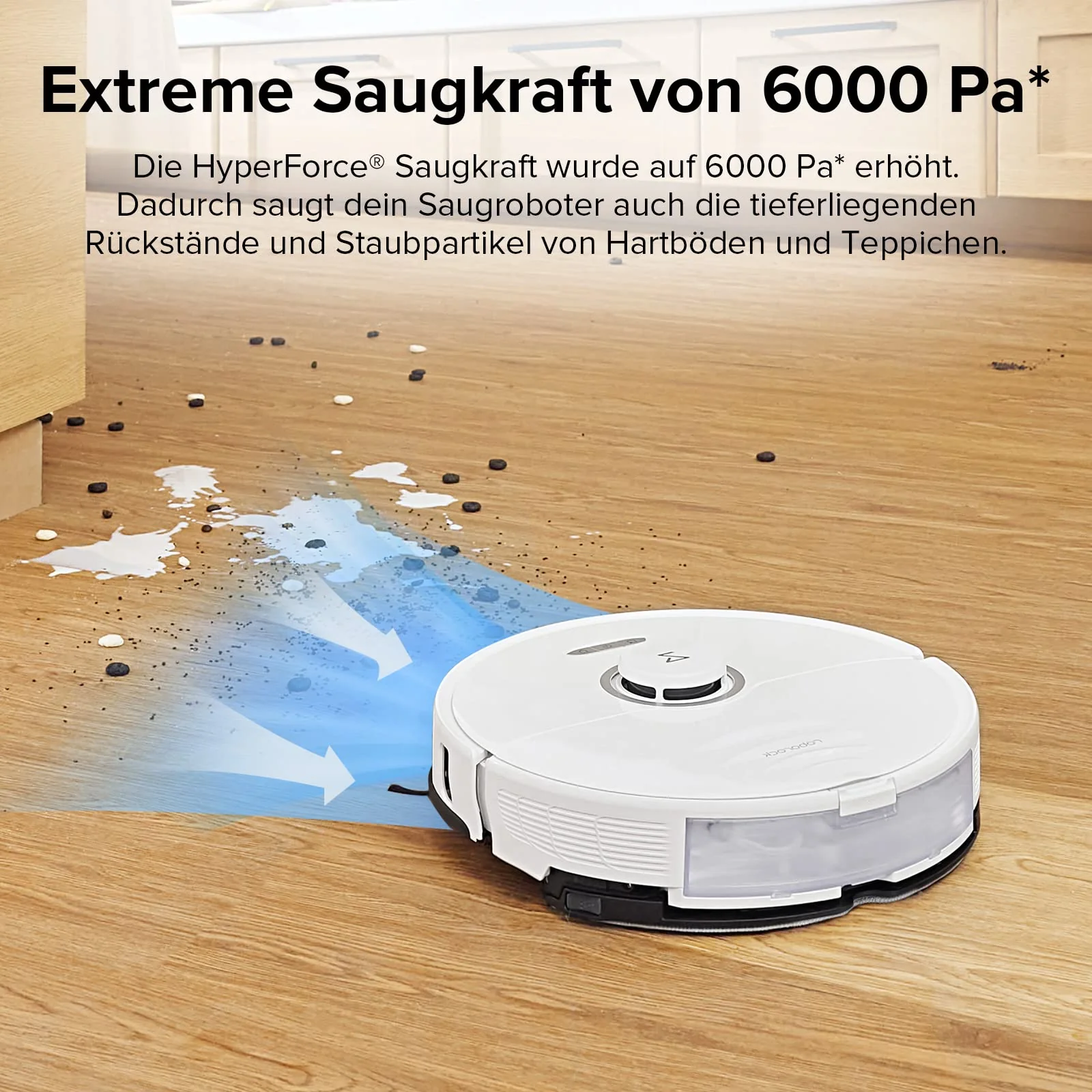 roborock S8 Saugroboter mit Doppelbürste & 6000Pa & 3D strukturierte leichte Hindernisvermeidung Staubsauger Roboter Kompatibel mit Alexa für Tierhaare (Upgrade S7) - Image 7