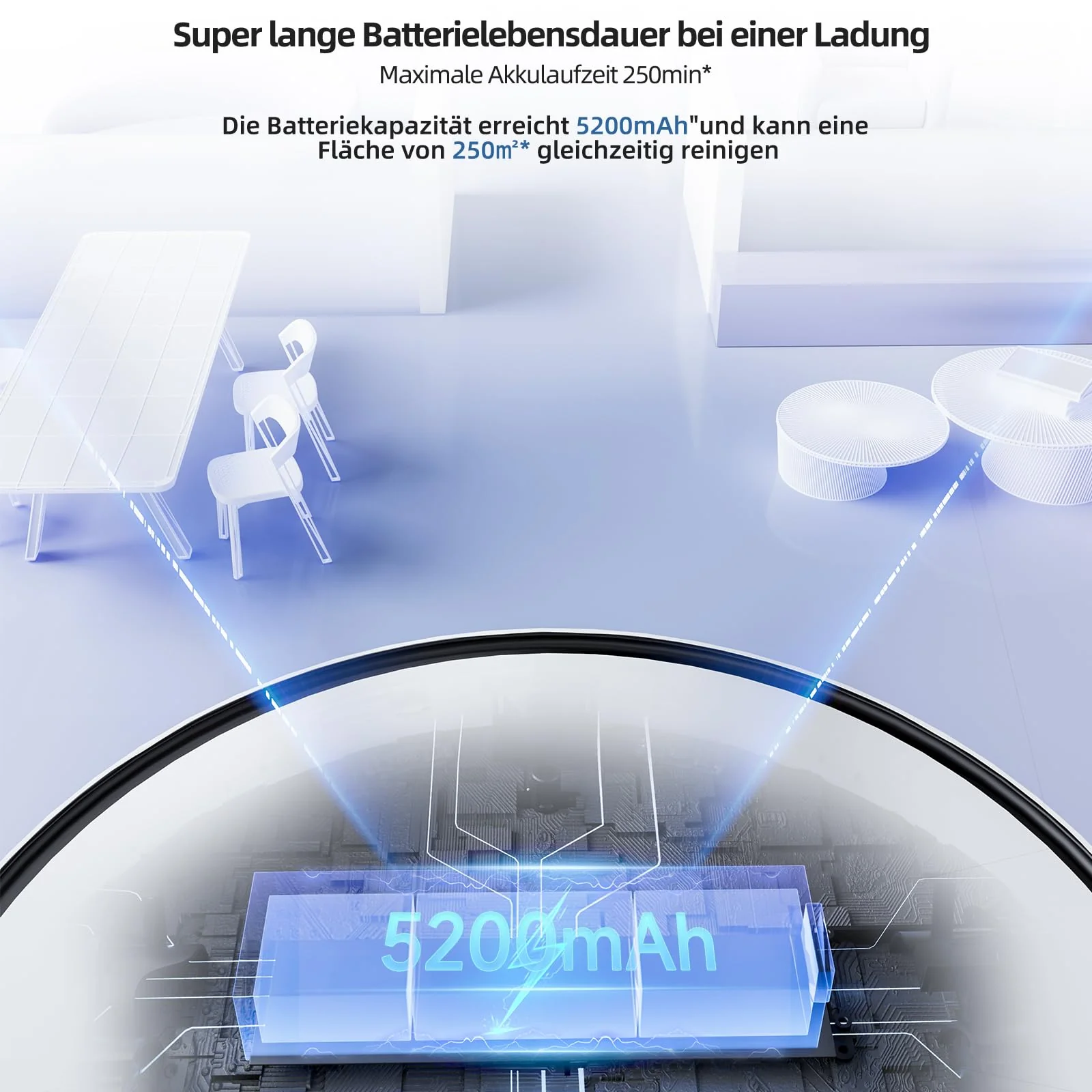 ROIDMI EVE MAX Saugroboter mit Wischfunktion - 5000Pa Staubsauger Roboter mit Absaugstation Selbstreinigung 75 Tage Mopphebung & Schwingwisch 5200mAh Sprachsteuerung für Tierhaare Teppiche Hartboden - Image 5