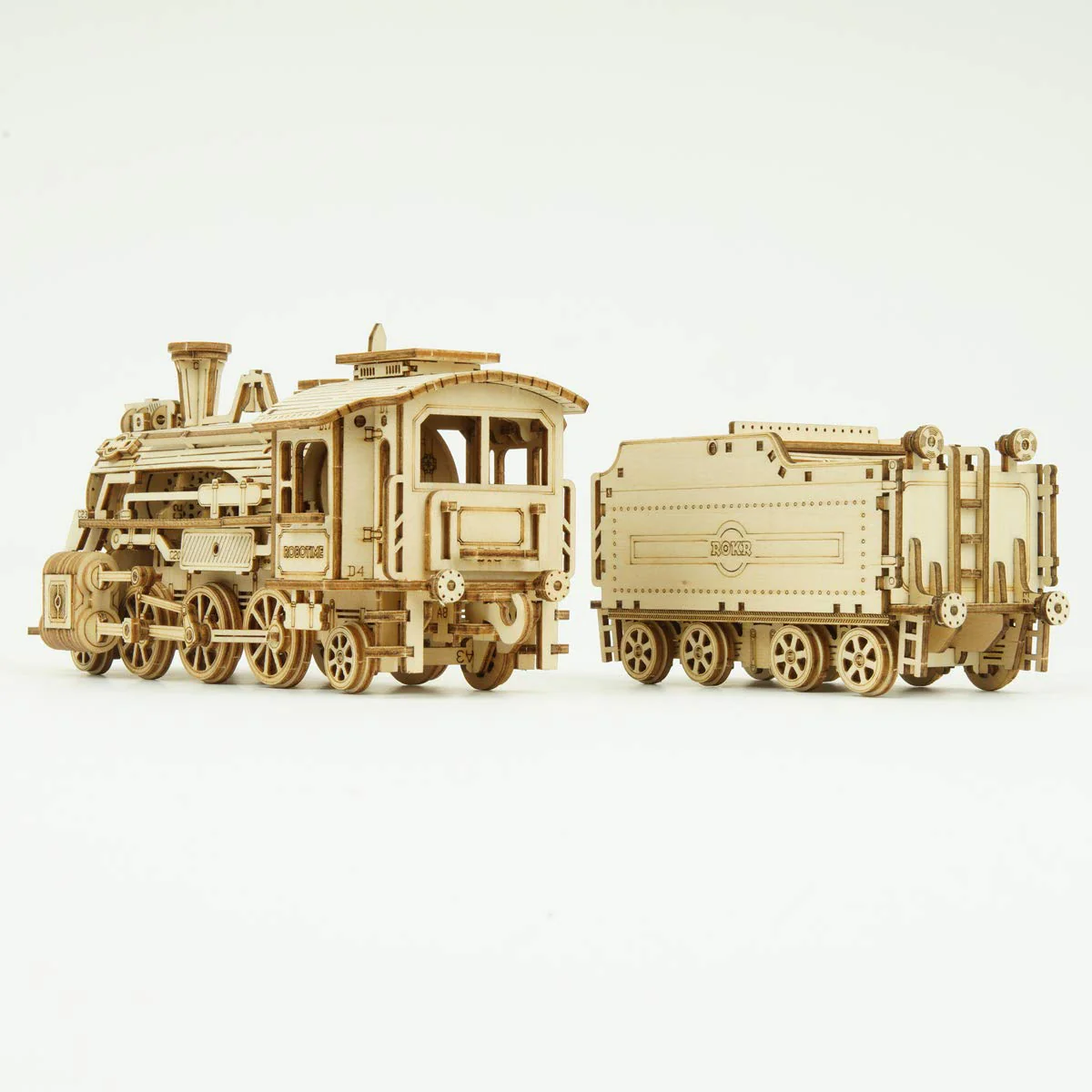 ROKR 3D Puzzle Express Dampflokomotive Holzpuzzle Modellbau - lokomotive Holzbausatz - Weihnachten Geburtstagsgeschenk für Jugendliche und Erwachsene (Prime Steam Express) - Image 4