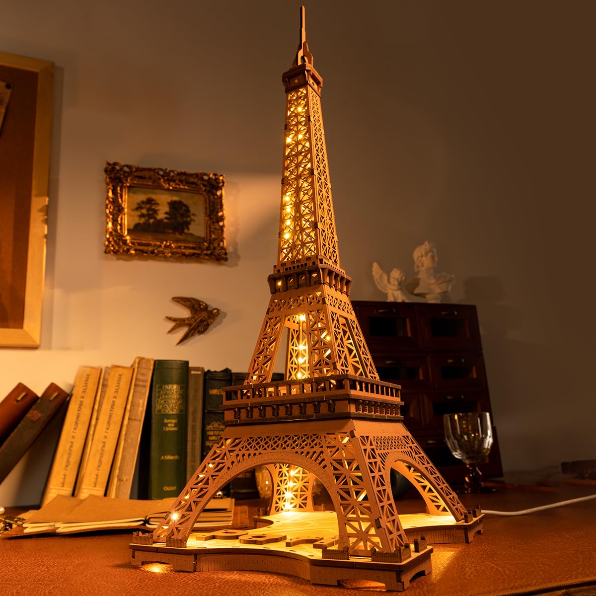 Rolife 3D Puzzle Eiffelturm - Holzpuzzle 3D Modellbausatz für Erwachsene - Home Desk Decoration Gift for Teens and Adults