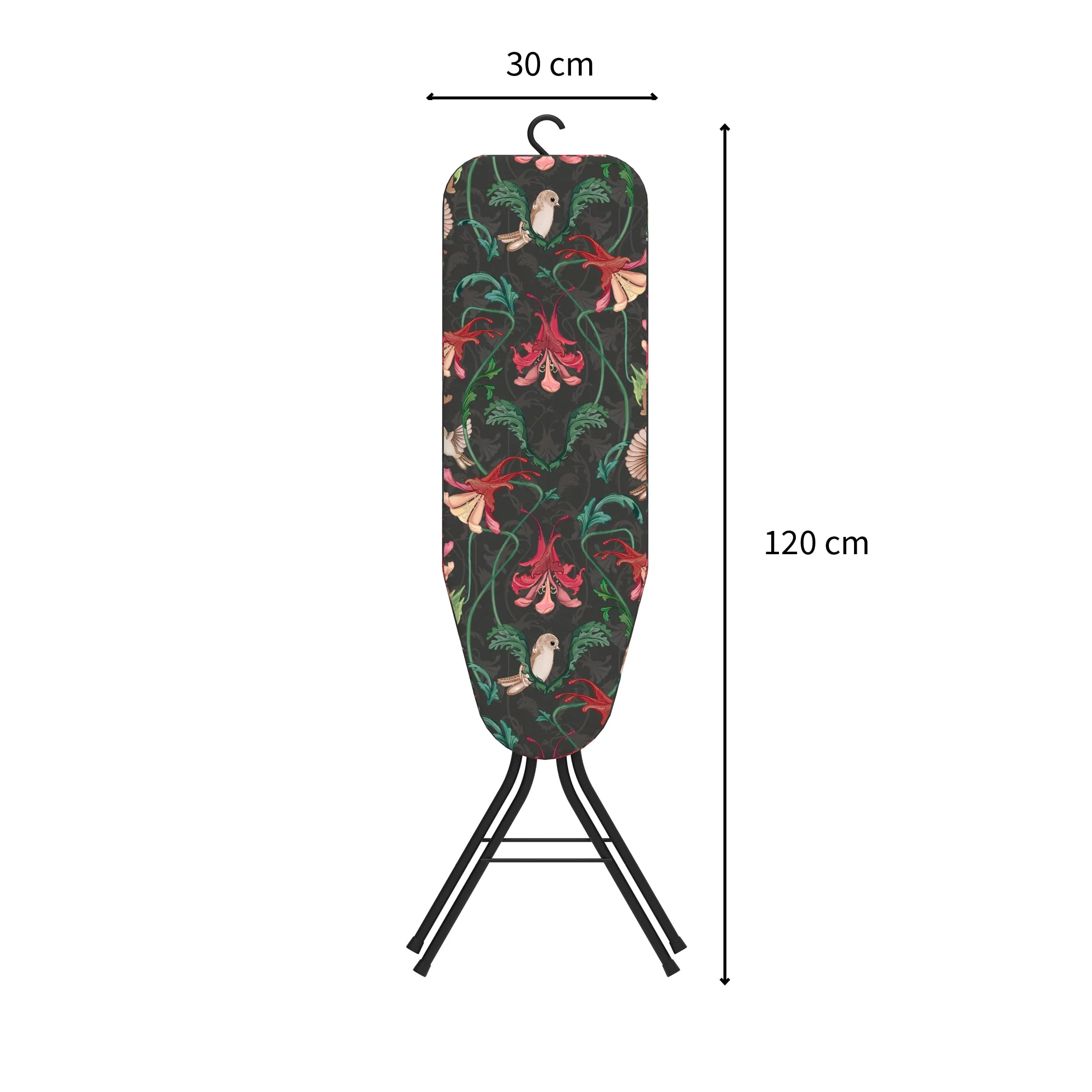 Rörets DampfBügelbrett Tempo Black - Patentiertes Bügelbrett für alle, die wenig Platz und Zeit haben! - L85xB30xH90 cm - Design und Qualität von Schwedens stärkster Bügelbrettmarke - Image 3