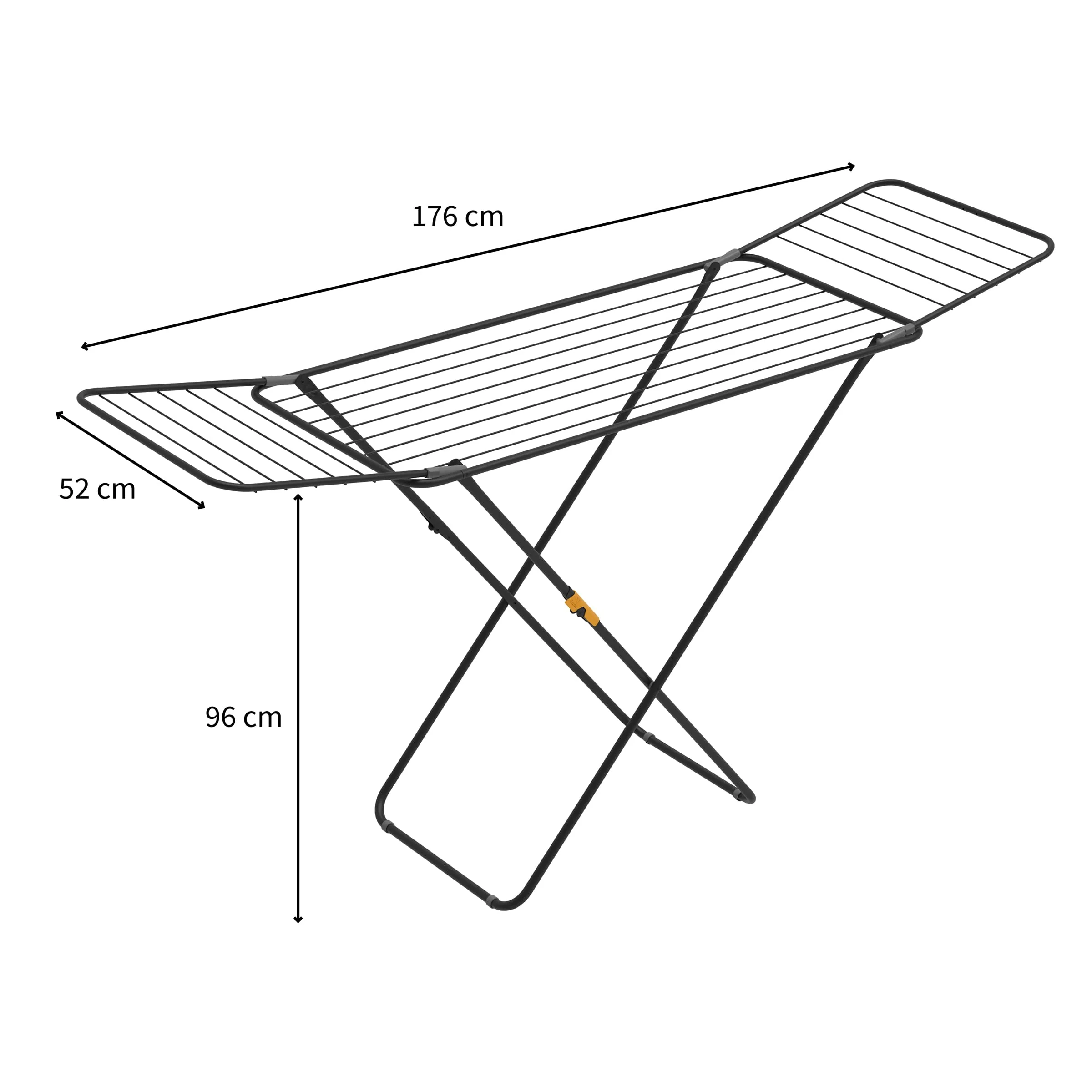 Rörets Wäscheständer Sussi Black – verriegelbare Flügel – Sicherheitssperre – 52x176x96cm – 18 m Trockenfläche - Design und Qualität von Schwedens stärkster Trockenständermarke, für Bekleidung - Image 17