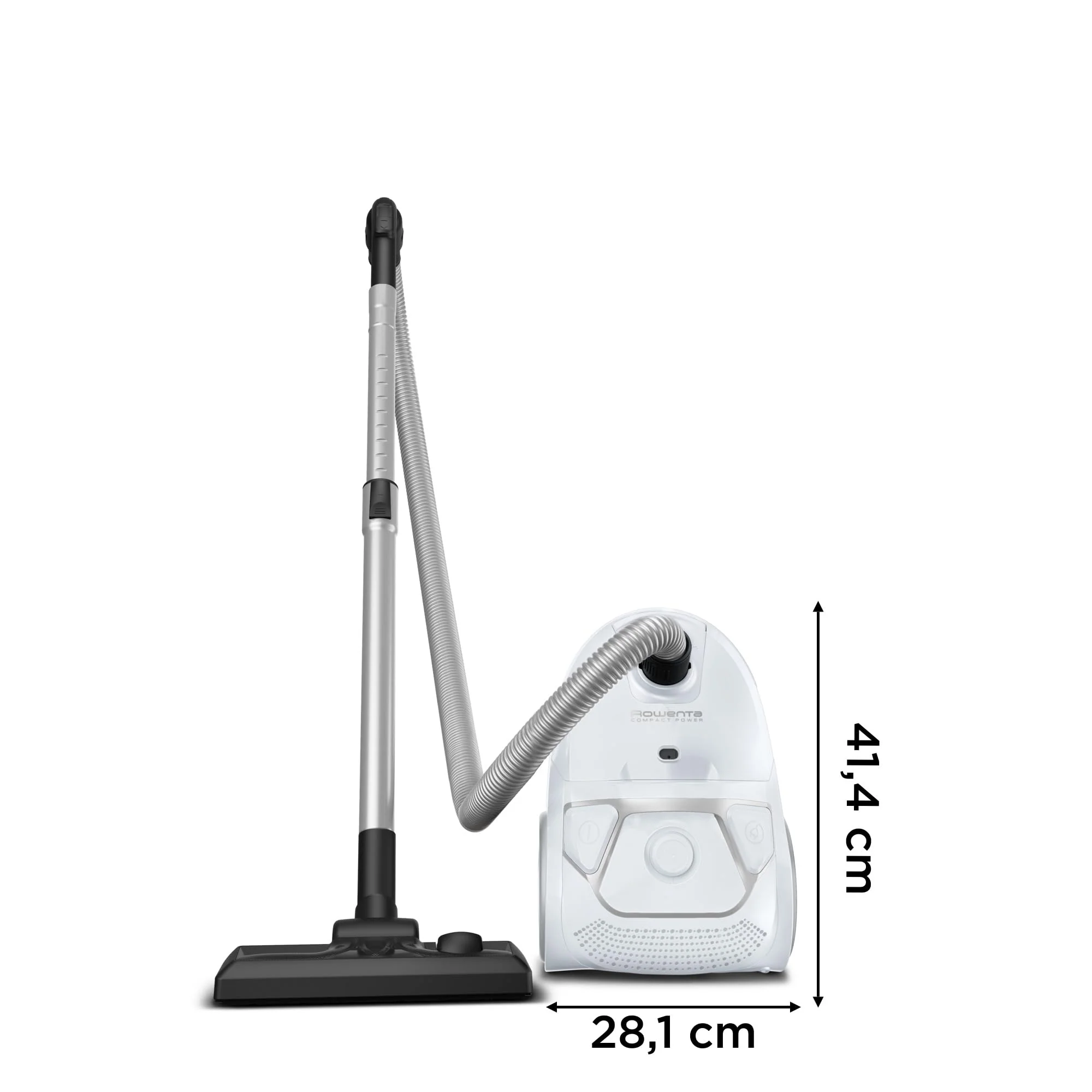 Rowenta Compact Power Staubsauger mit Beutel, Niedriger Energieverbrauch, 900 Watt, 3 Liter Staubbeutel, Langes Kabel, Weiß, RO3927EA - Image 6