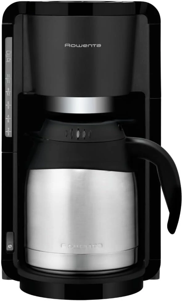 Rowenta CT3818 Filterkaffeemaschine Adagio Milano | Edelstahl- Thermokanne | 10-15 Tassen | Fassungsvermögen 1,25 L | Automatische Abschaltung | 850 Watt | 26.5 x 27 x 38.5 cm | Schwarz - Image 5