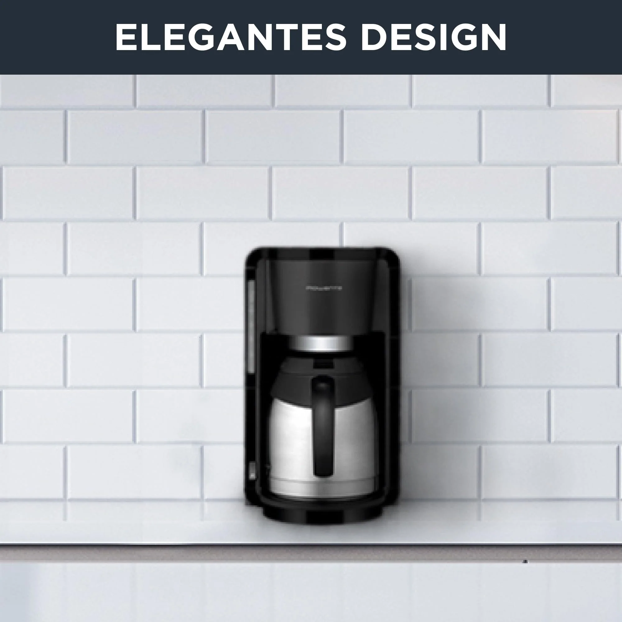 Rowenta CT3818 Filterkaffeemaschine Adagio Milano | Edelstahl- Thermokanne | 10-15 Tassen | Fassungsvermögen 1,25 L | Automatische Abschaltung | 850 Watt | 26.5 x 27 x 38.5 cm | Schwarz - Image 8