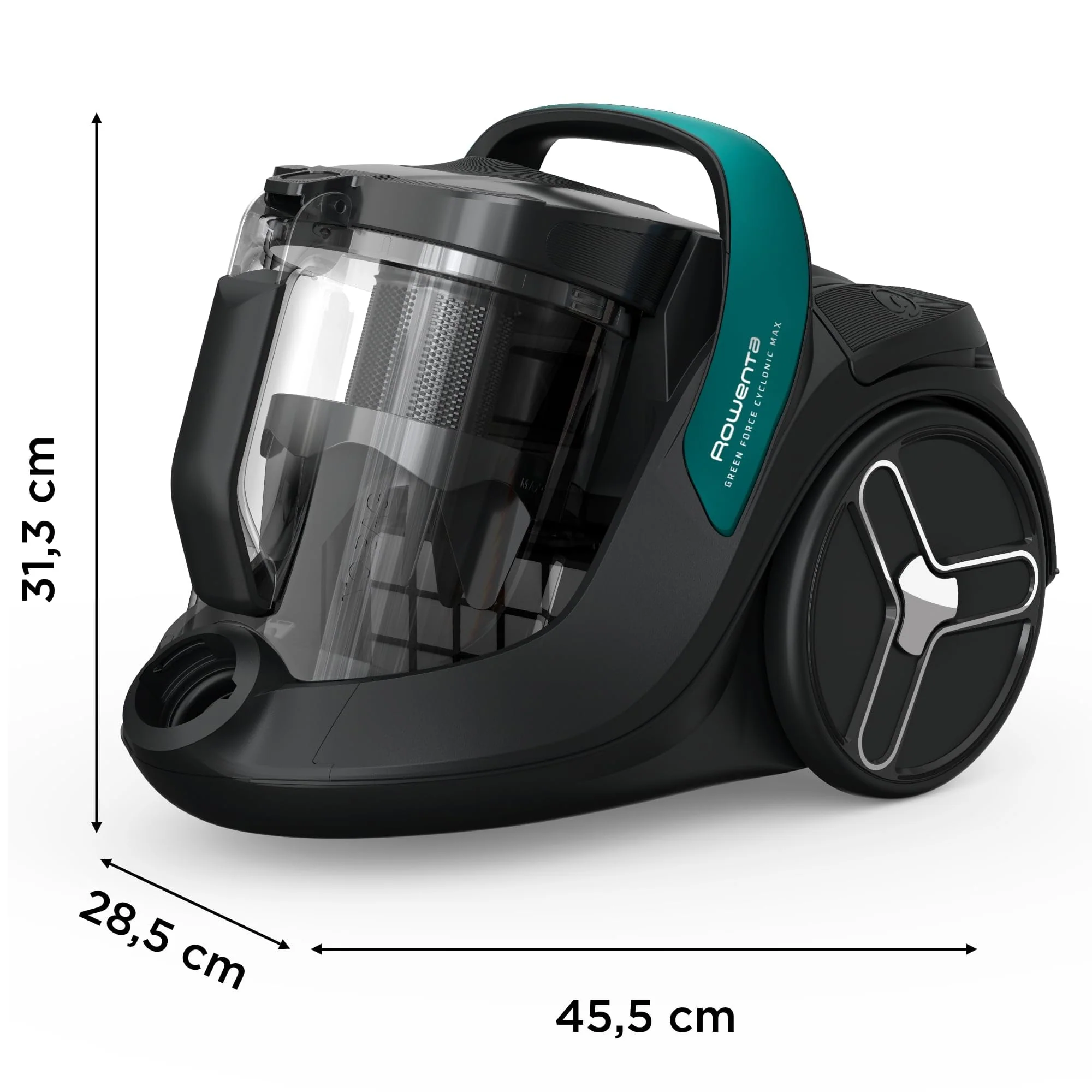 Rowenta RO7B12 Green Force Cyclonic Max, Bodenstaubsauger ohne Beutel, Schwarz/Grün, 2.5 liters, 73 Dezibel - Image 4