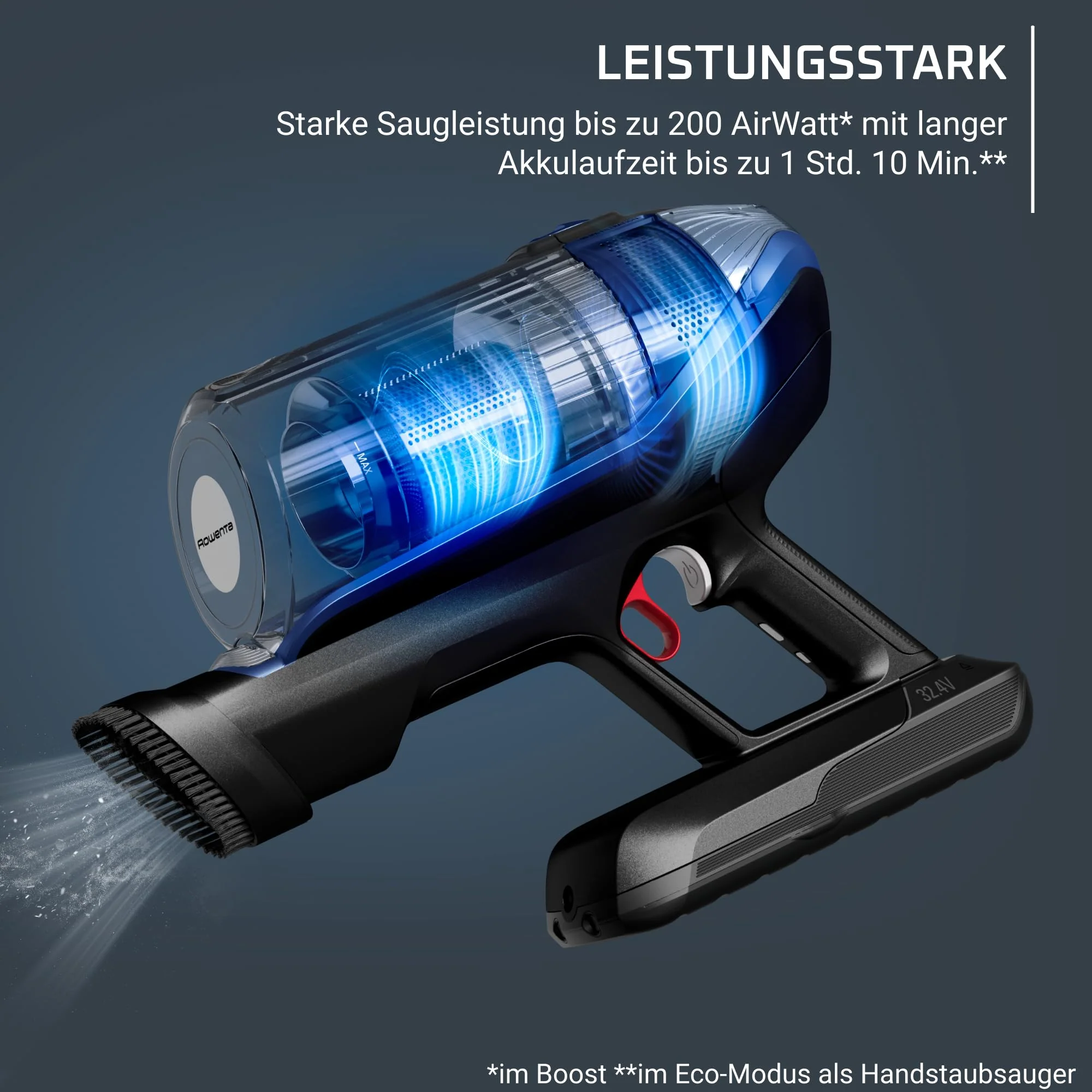 Rowenta X-Force Flex 14.60 Aqua, Kabelloser Staubsauger mit Wisch-Funktion, Flex-Gelenk, bis zu 200 AirWatt und 70 min Akku-Laufzeit, RH99C3WO - Image 8