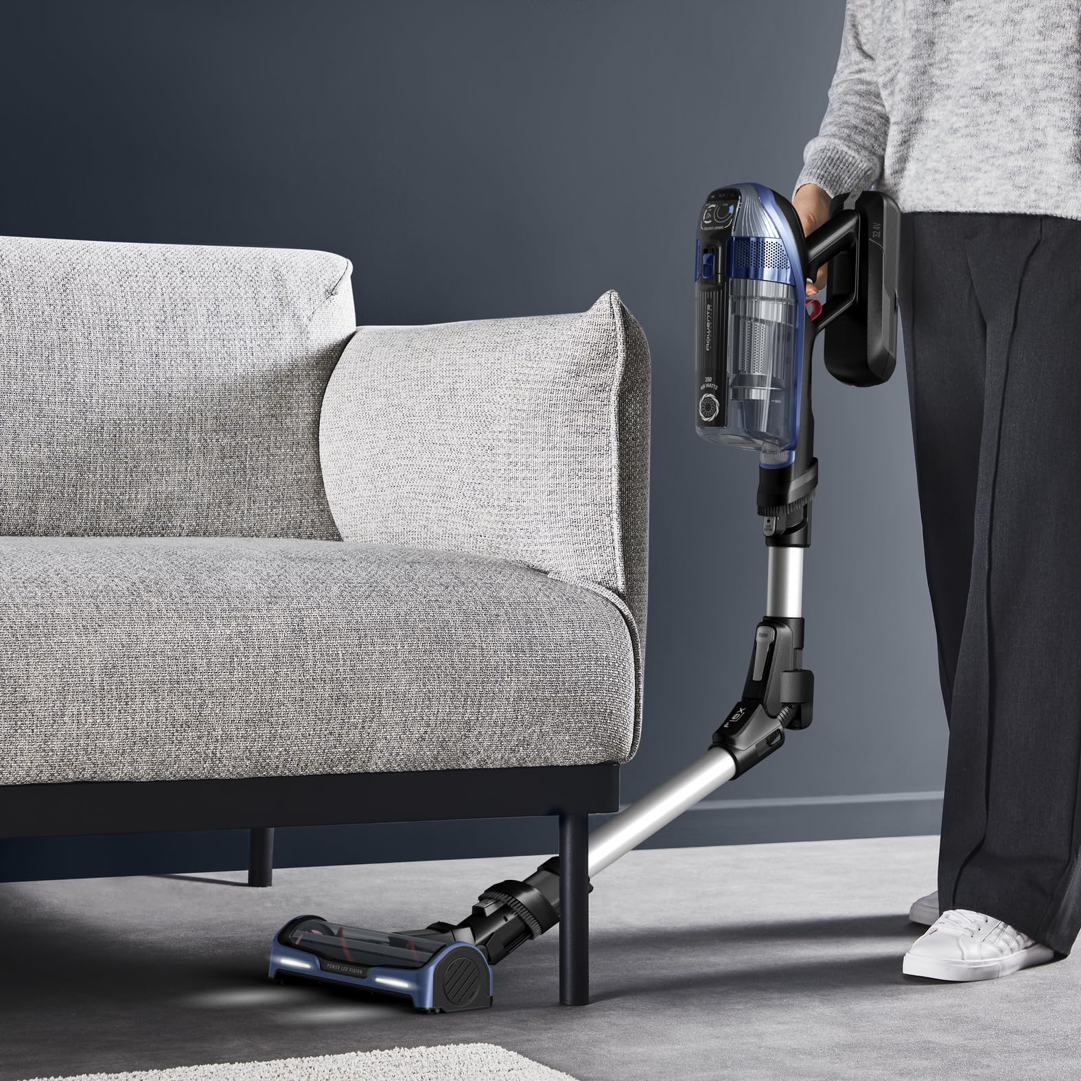 Rowenta X-Force Flex 14.60 Aqua, Kabelloser Staubsauger mit Wisch-Funktion, Flex-Gelenk, bis zu 200 AirWatt und 70 min Akku-Laufzeit, RH99C3WO - Image 9