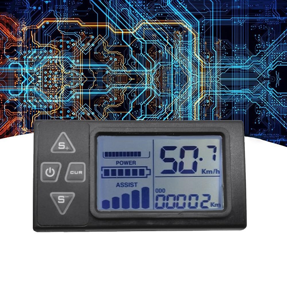 RUANI Ebike LCD Display Armaturenbrett LCD Display 24 V 36 V 48 V 60 V S861 für Bedienfeld Controller BLDC Elektrofahrrad (SM-Stecker) - Image 3