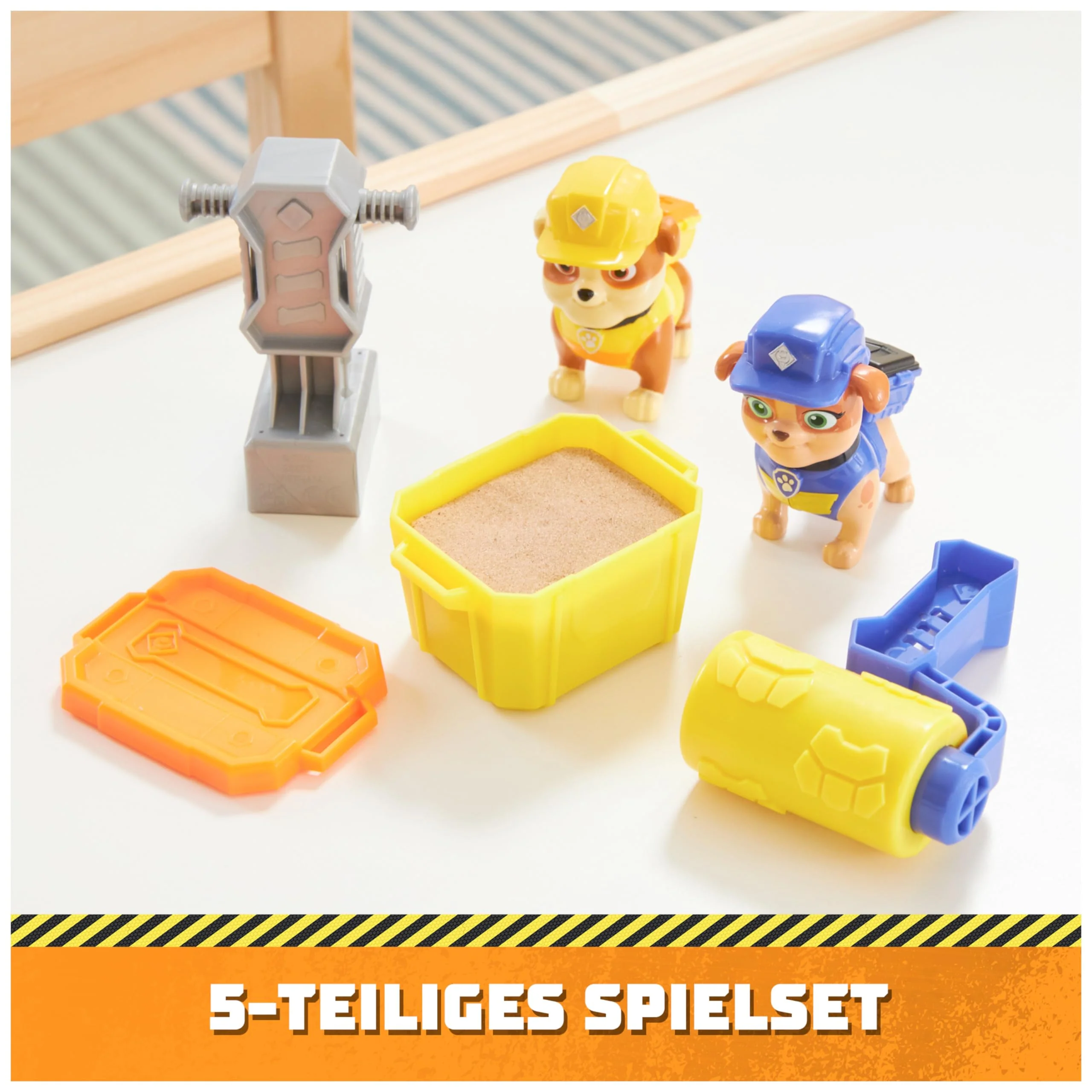 Rubble & Crew – Actionfiguren-Set mit Rubble & Mix Figur, 2 Bauspielzeugen und 85g Kinetic Sand Build-it-Sand, Spielzeug geeignet für Kinder ab 3 Jahren - Image 10