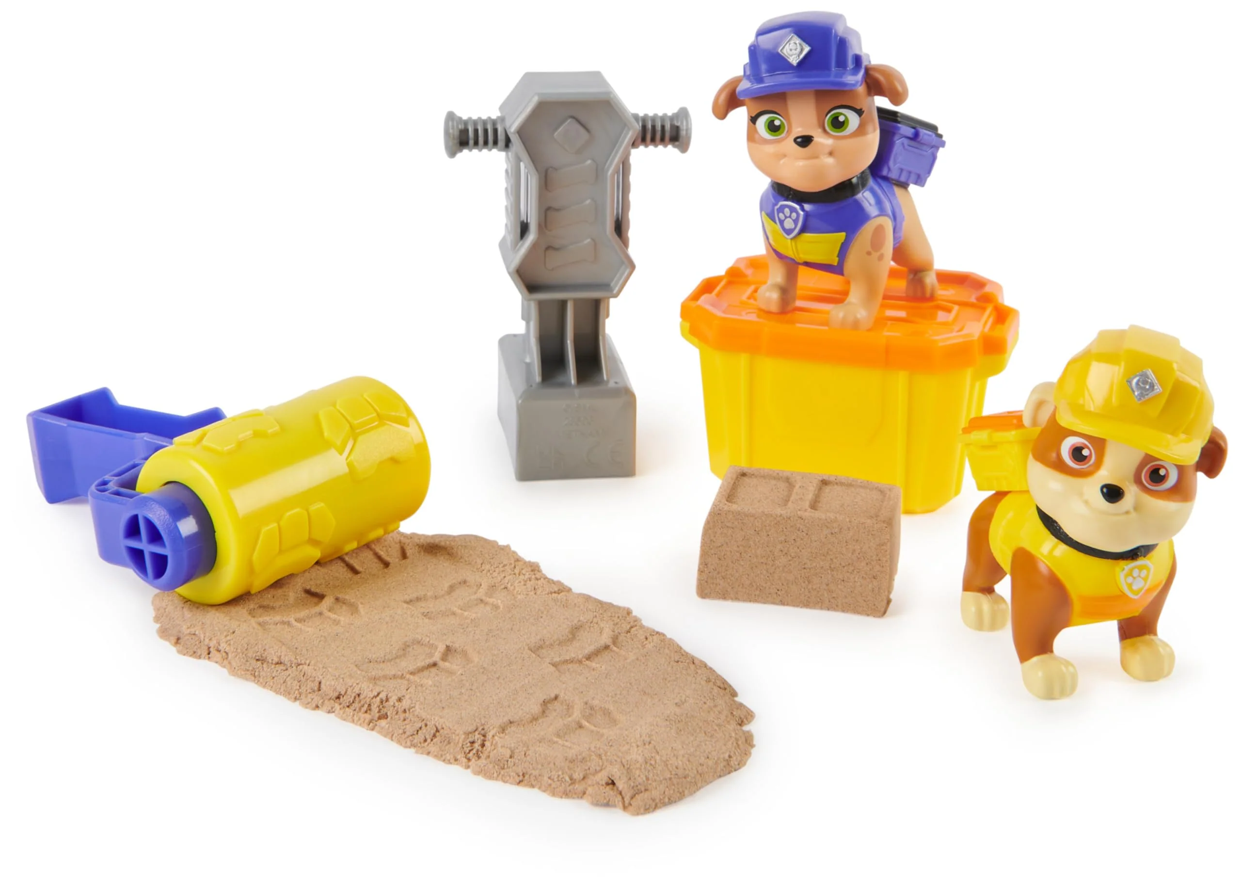 Rubble & Crew – Actionfiguren-Set mit Rubble & Mix Figur, 2 Bauspielzeugen und 85g Kinetic Sand Build-it-Sand, Spielzeug geeignet für Kinder ab 3 Jahren - Image 4