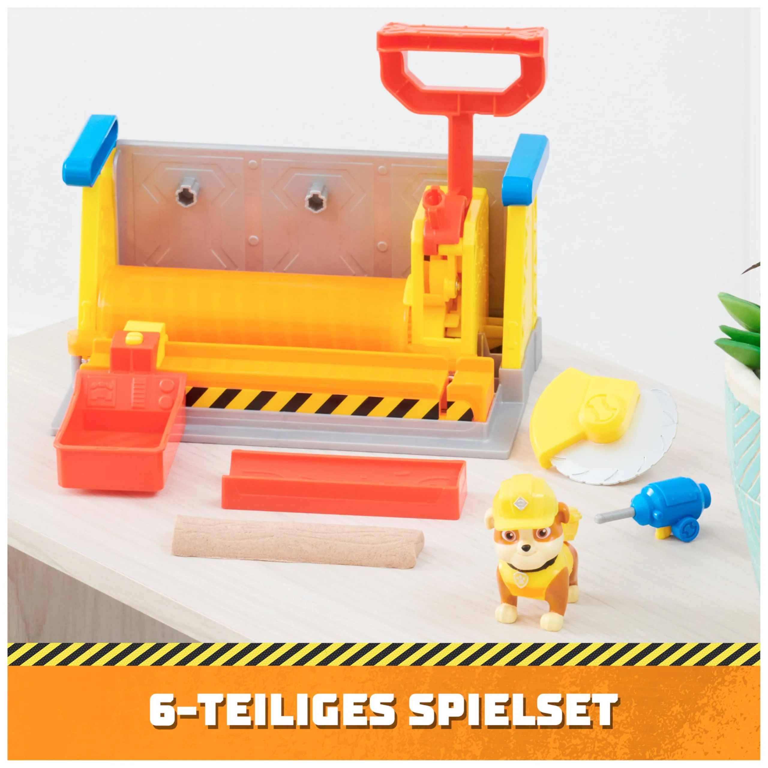 Rubble & Crew - Werkstatt Spielset mit 2 Werkzeug-Aufsätzen, 1 Rubble Hundefigur, 85g Kinetic Sand Build-it Sand und 1 Sandform, Spielzeug geeignet für Kinder ab 3 Jahren - Image 11