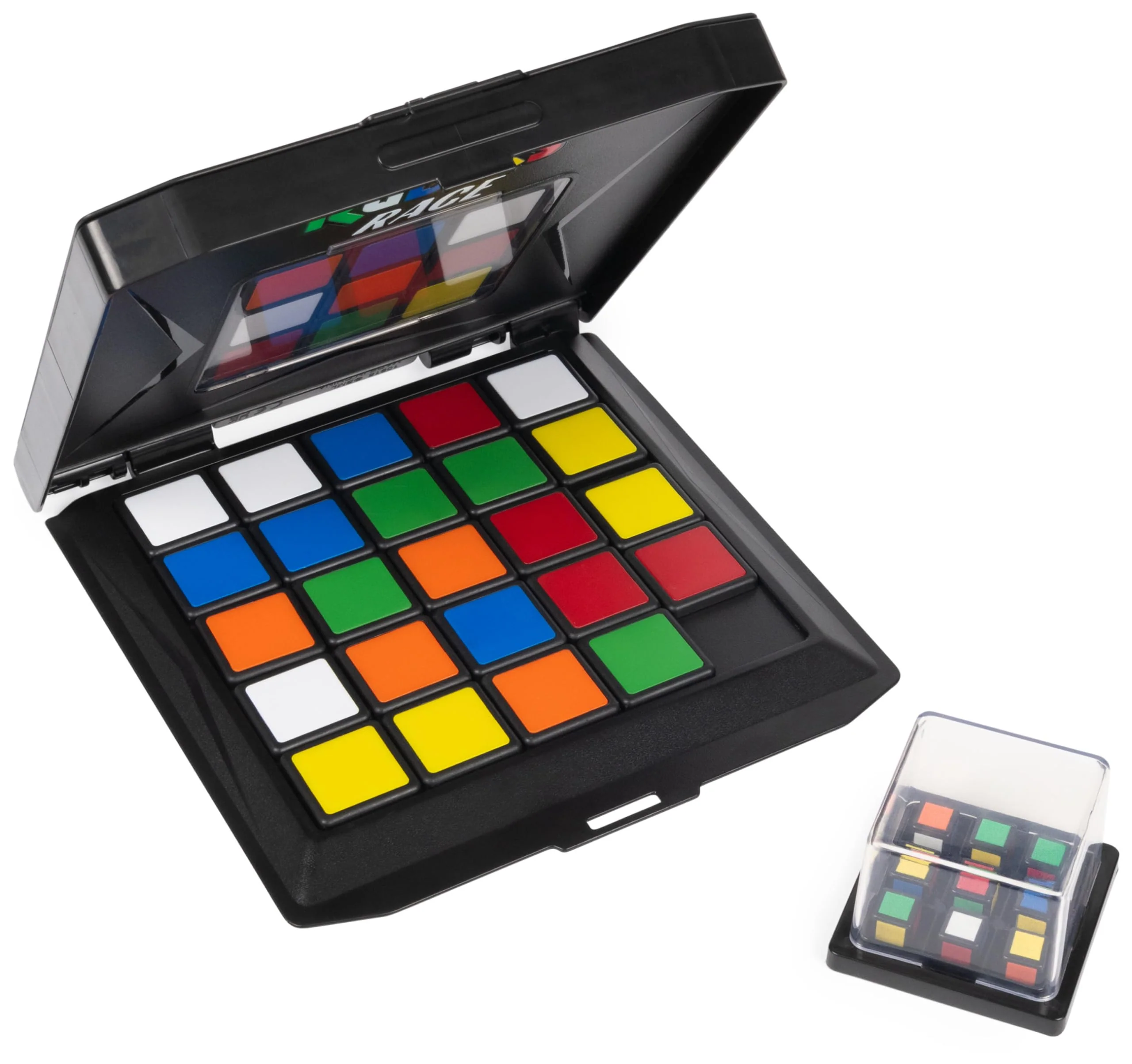 Rubik's Rubik’s Race - das Spiel für 2 Rubiks-Fans ab 7 Jahren, rasantes strategisches Schiebe- und Logikspiel - basierend auf dem klassischen Original Cube Farbschema - Image 3