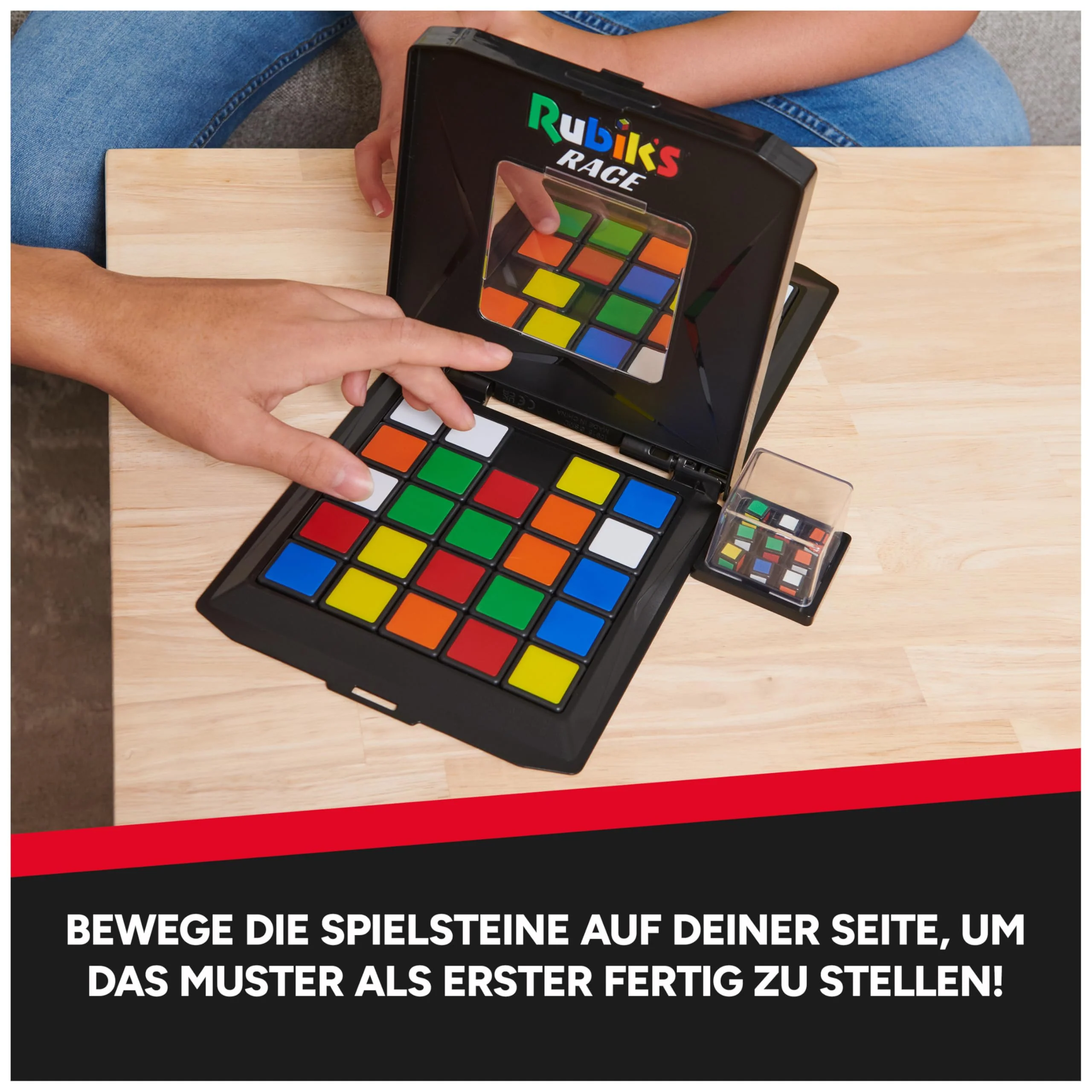 Rubik's Rubik’s Race - das Spiel für 2 Rubiks-Fans ab 7 Jahren, rasantes strategisches Schiebe- und Logikspiel - basierend auf dem klassischen Original Cube Farbschema - Image 7