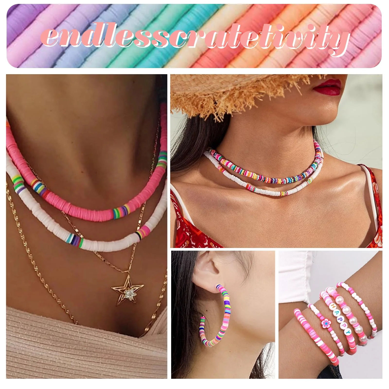 RUBY 1800pcs Perlen zum Auffädeln Kinder, DIY Perlen für Armbänder mit deutschen Buchstaben, Selber Machen Basteln Perlen Set Halsketten Kunst Handwerk Geburtstagsgeschenke Spielzeug für 5-12 Jahre - Image 4