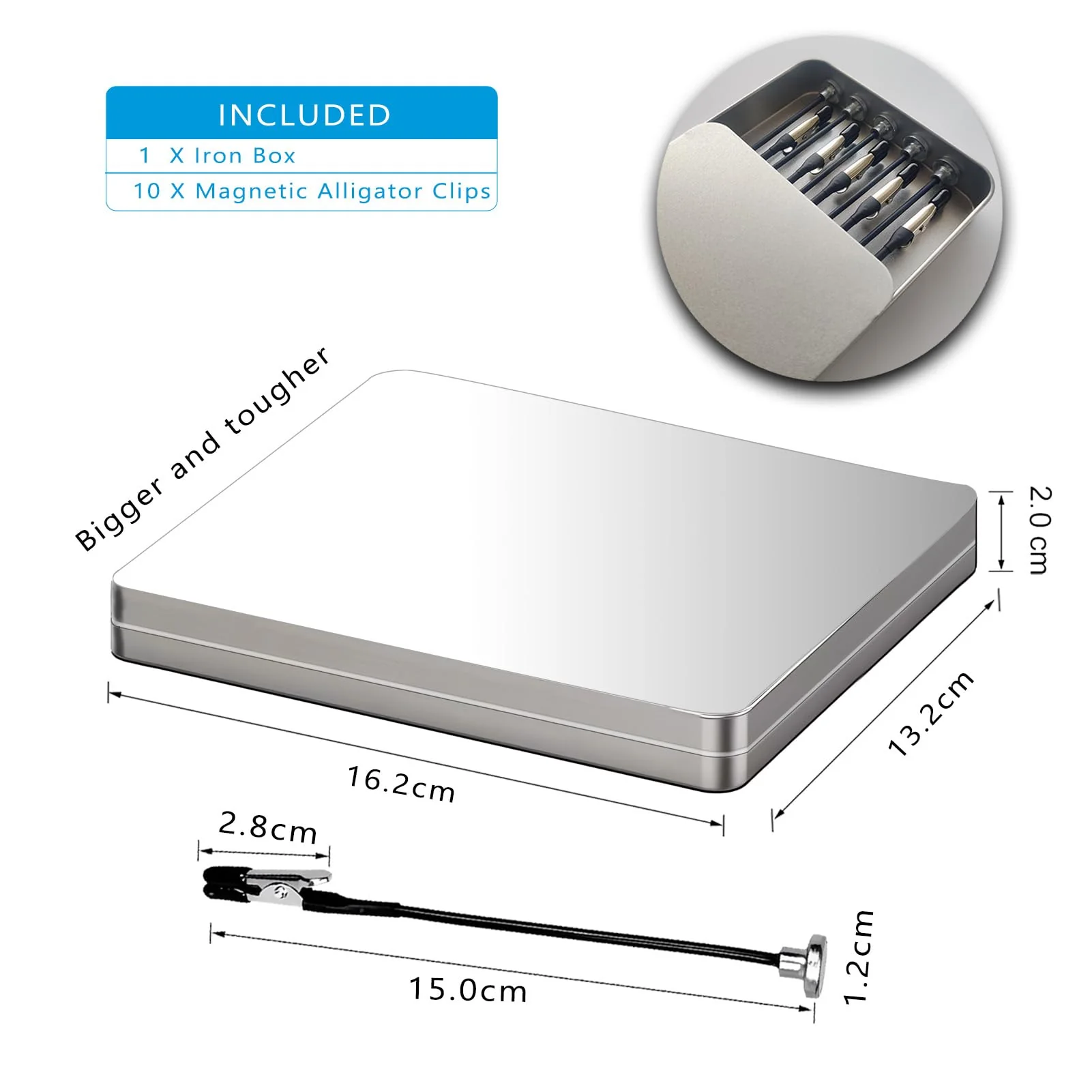 Ruimooto 10 Stück Dritte Hand Löten und 1 Eisenbox als Basis - Flexibler Löthilfe mit Krokodilklemmen und Magnetfuß - Ideal für Platinenhalter, Elektronik, Modellbau zubehör und Hobbyarbeiten - Image 7