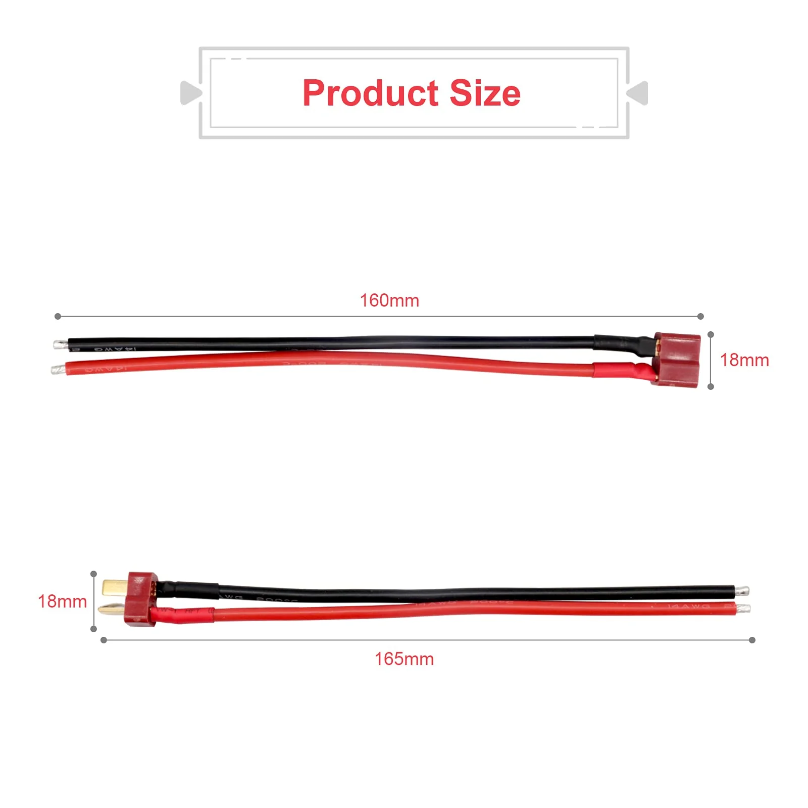 RUIZHI 5 Paare Deans Style T-Stecker Buchse und Stecker mit 14AWG Silikondraht T Plug Connector für RC Lipo Batteriekabel Drohne - Image 7