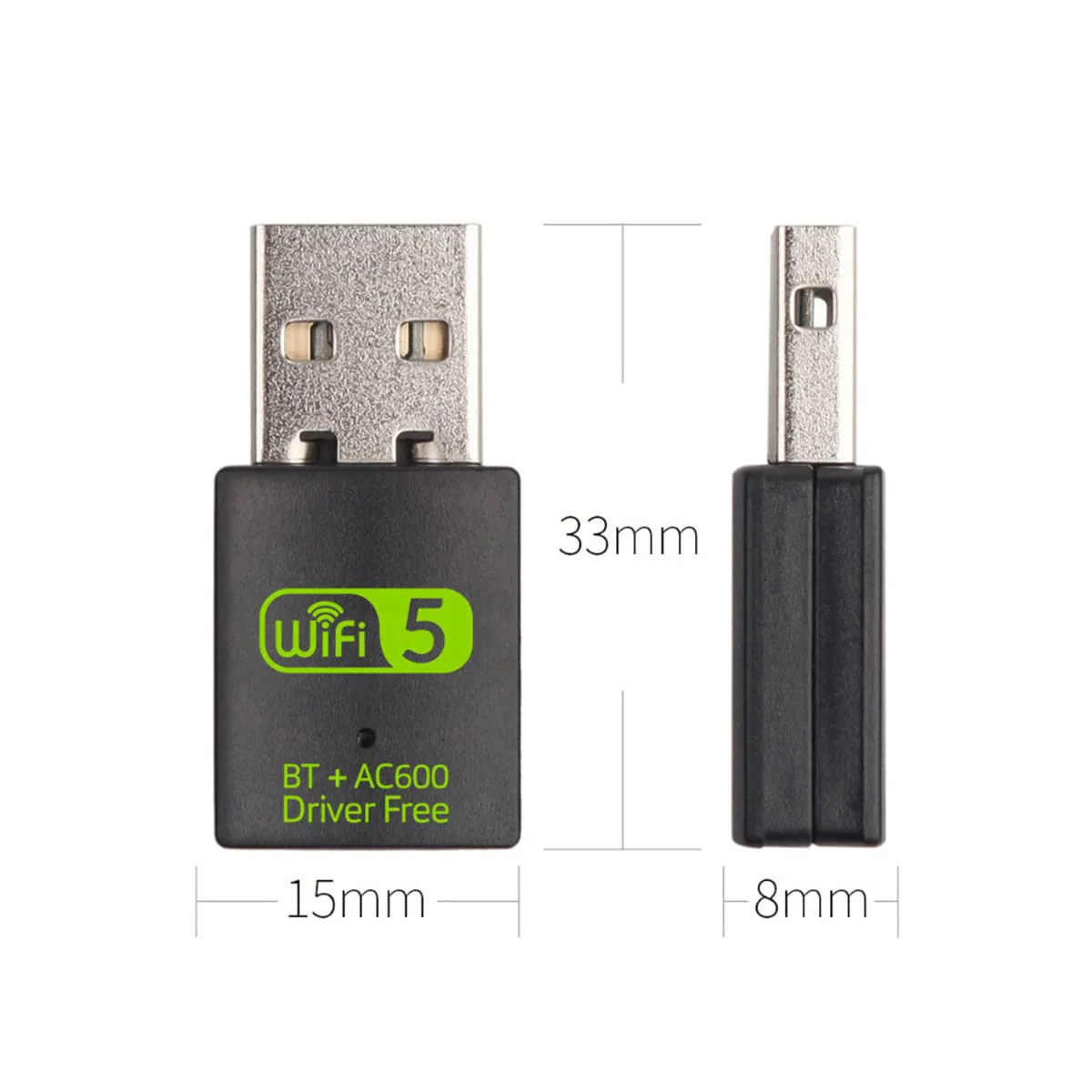 RUIZHI Bluetooth Dongle, AC600Mbit/s USB WLAN Adapter PC Dual Band 2,4G/5,8GHz, Internet Stick Karte Antenne PC/Laptop Kompatibel mit Windows 11/10/8.1/8/7/XP, Mac 10,9-10,15 - Image 4