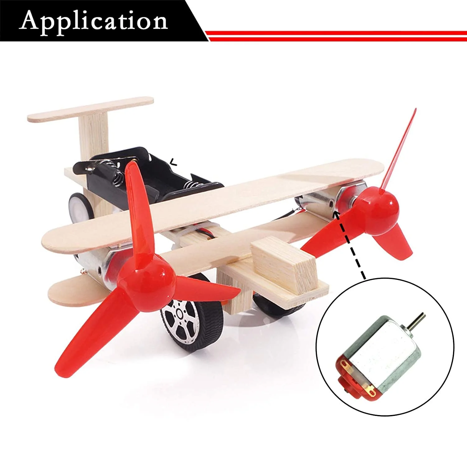 RUNCCI-YUN 8 Set DC Motors Kit,130 Micro DC Motor 1.5V-3V 12000-15000 RPM+8 pcs AA Batteriehalter+Mini Boat Schalter+Propeller+ Kabel (1m) für Kinder DIY Spielzeugautos Wissenschaftliche Experimente - Image 2