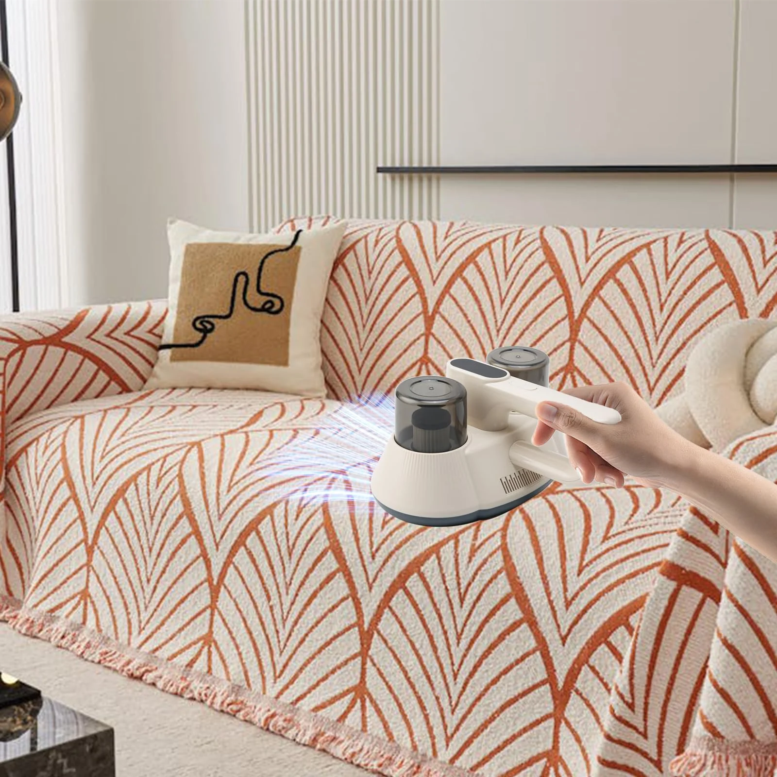 Ruspela Milbensauger für Matratzen Milbenstaubsauger Staubsauger für Matratzen Saugstarker Handstaubsauger mit UV- C- und Ultraschall für die Reinigung von Bettzeug und Sofa - Image 4
