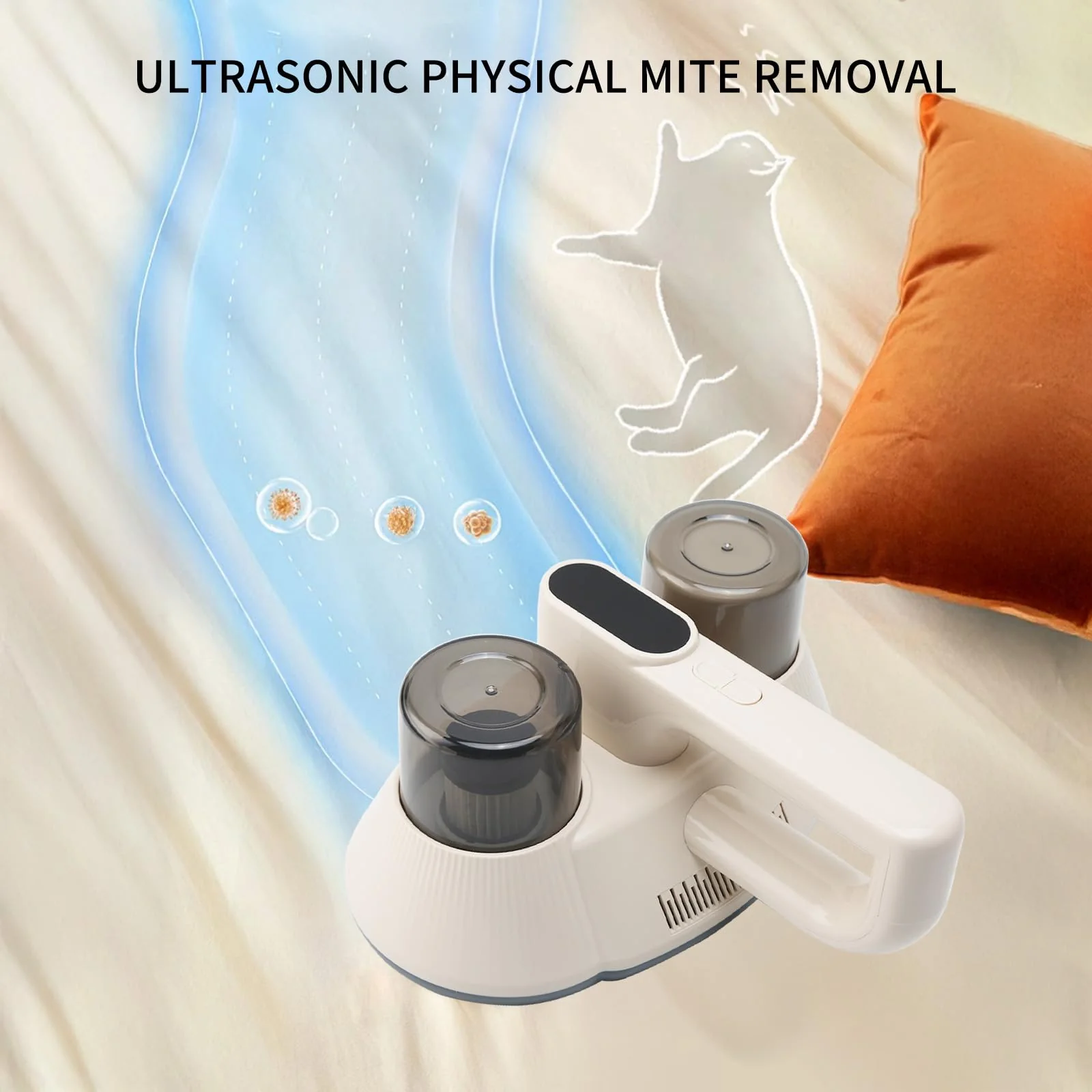 Ruspela Milbensauger für Matratzen Milbenstaubsauger Staubsauger für Matratzen Saugstarker Handstaubsauger mit UV- C- und Ultraschall für die Reinigung von Bettzeug und Sofa - Image 7