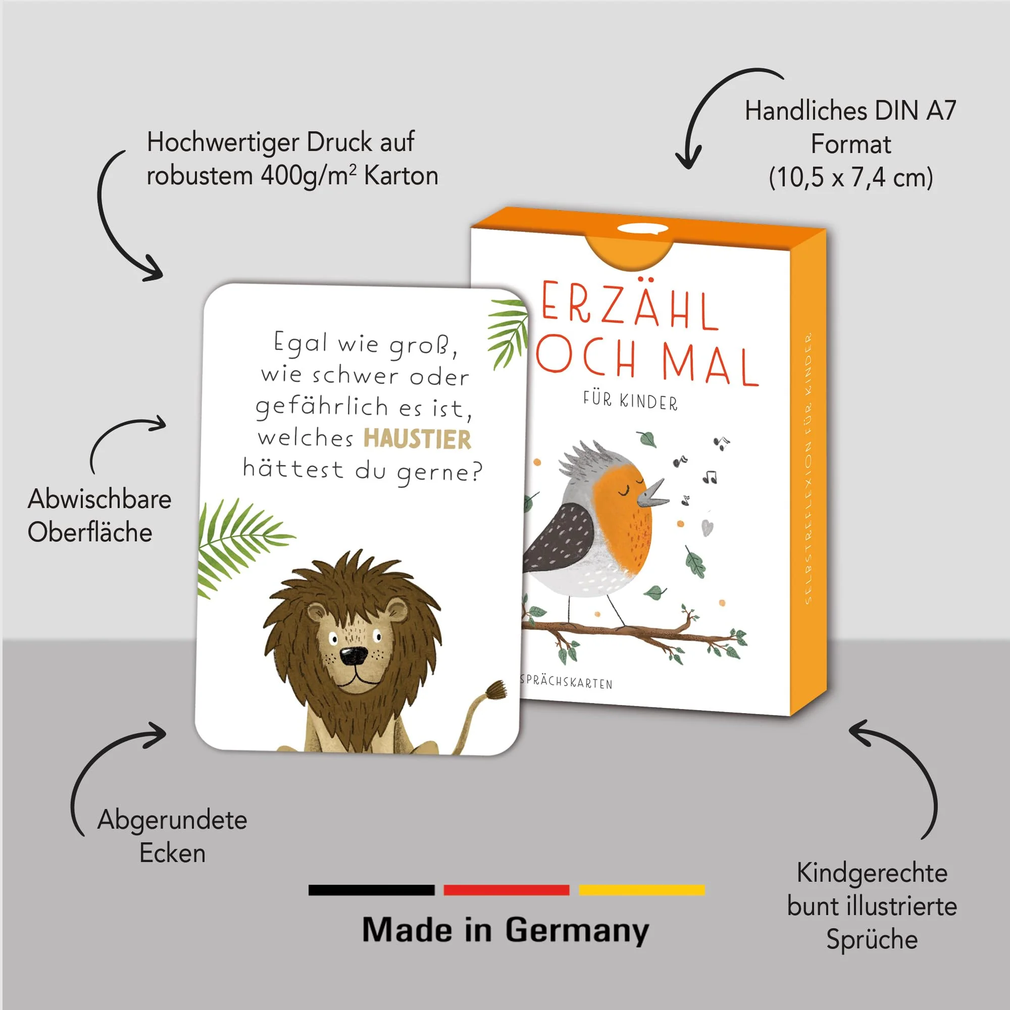 Rüsselfuchs Erzähl doch mal - 40 Erzählkarten für Kinder - Erzählt euch mehr Gesprächskarten - Geschenk für mehr Achtsamkeit und Stärkung der Eltern-Kind-Beziehung - DIN A7 - Image 4