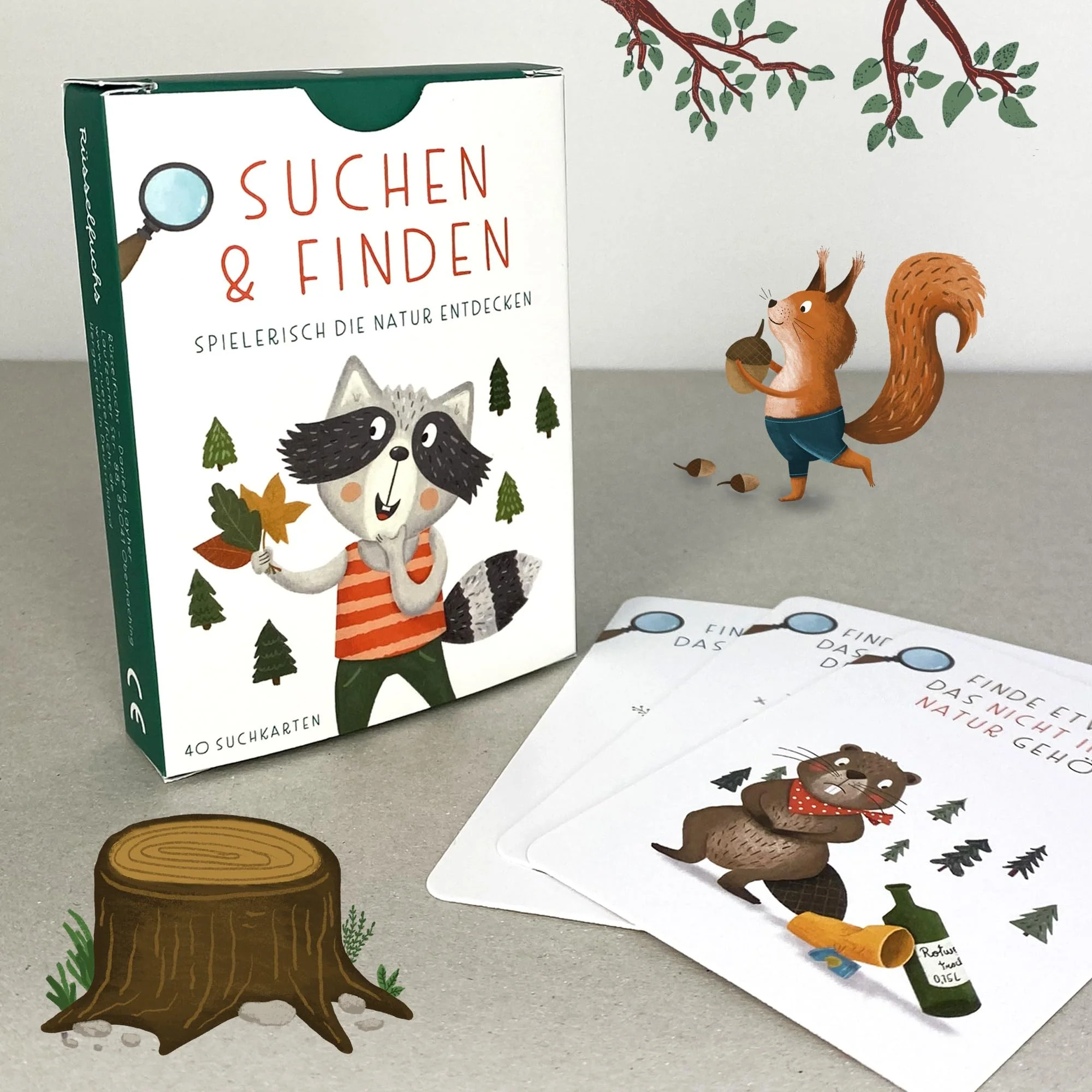 Rüsselfuchs Outdoor Schatzsuche für Kinder - Suchen & Finden - Achtsamkeit in der Natur - Finde Es Spiel - Entdeckerkarten - Spielzeug für Mädchen & Junge - Spiele ab 4, 5, 6, 7, 8 Jahre - Image 2