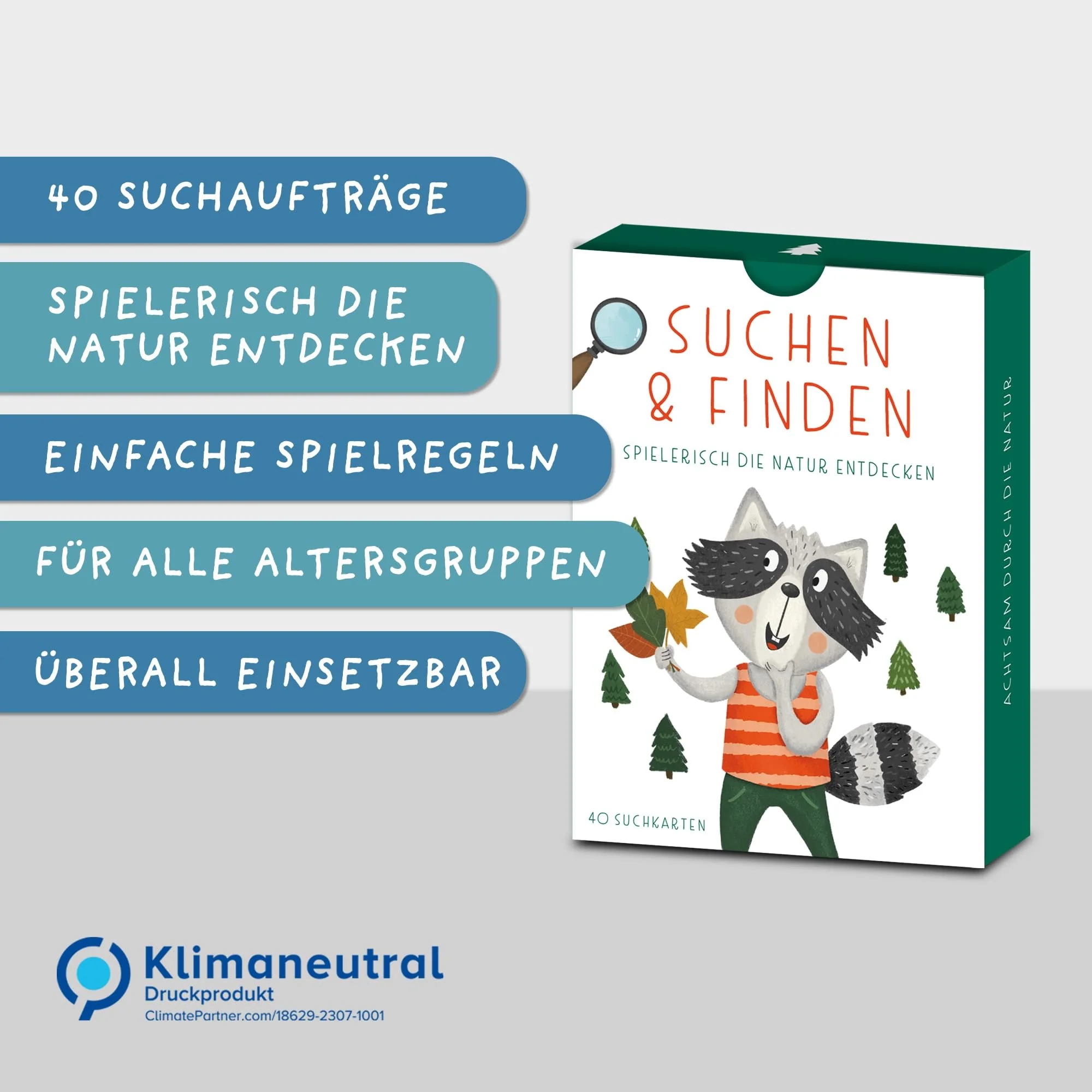 Rüsselfuchs Outdoor Schatzsuche für Kinder - Suchen & Finden - Achtsamkeit in der Natur - Finde Es Spiel - Entdeckerkarten - Spielzeug für Mädchen & Junge - Spiele ab 4, 5, 6, 7, 8 Jahre - Image 4