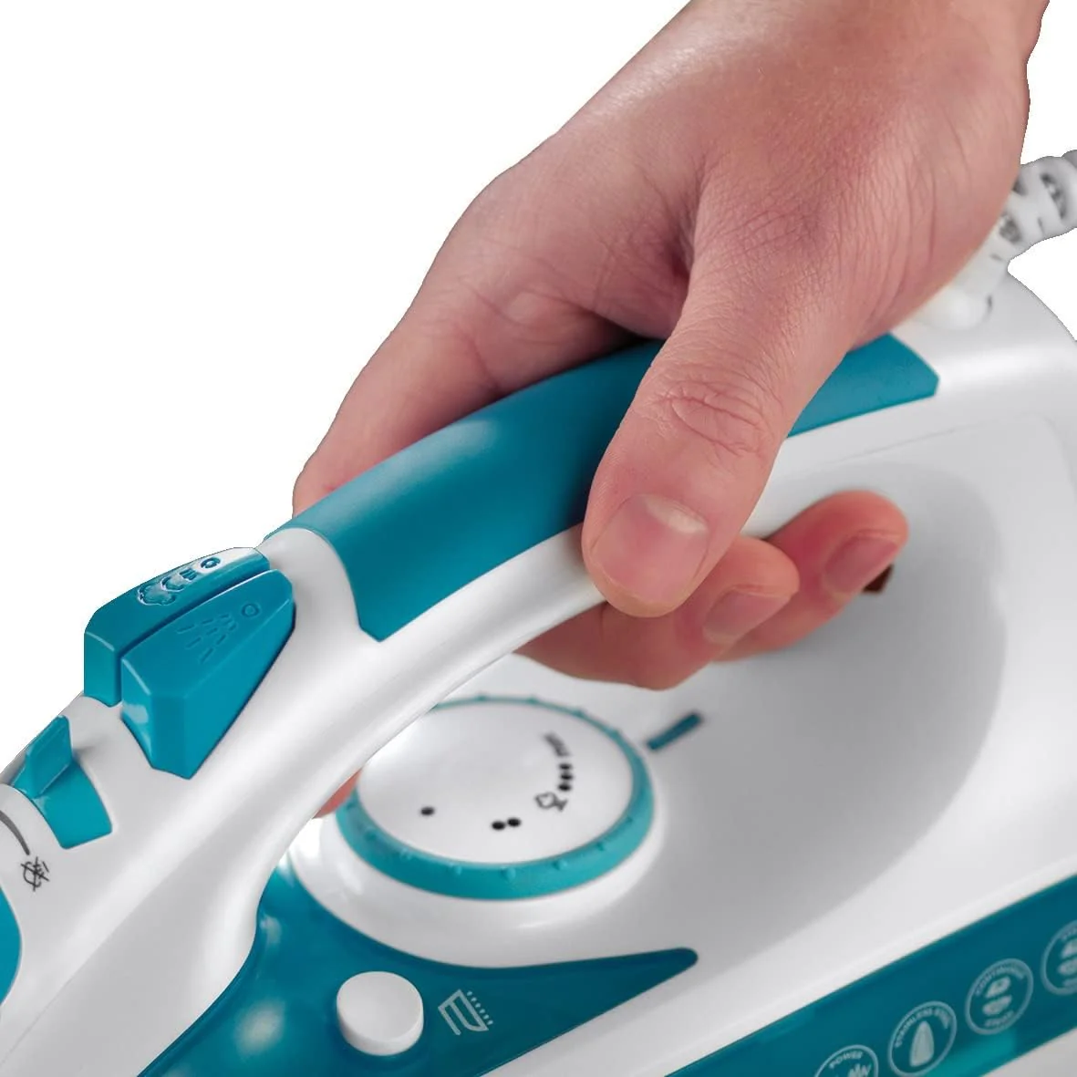 Russell Hobbs Dampfbügeleisen [2600W, 210 g Extra-Dampfstoß] Bügeleisen (300ml Wassertank, Keramik-Bügelsohle, Selbstreinigungs- & Sprühwasserfunktion, Antikalk & Tropfstopp, 70 g/min Dampf) 20562-56 - Image 7