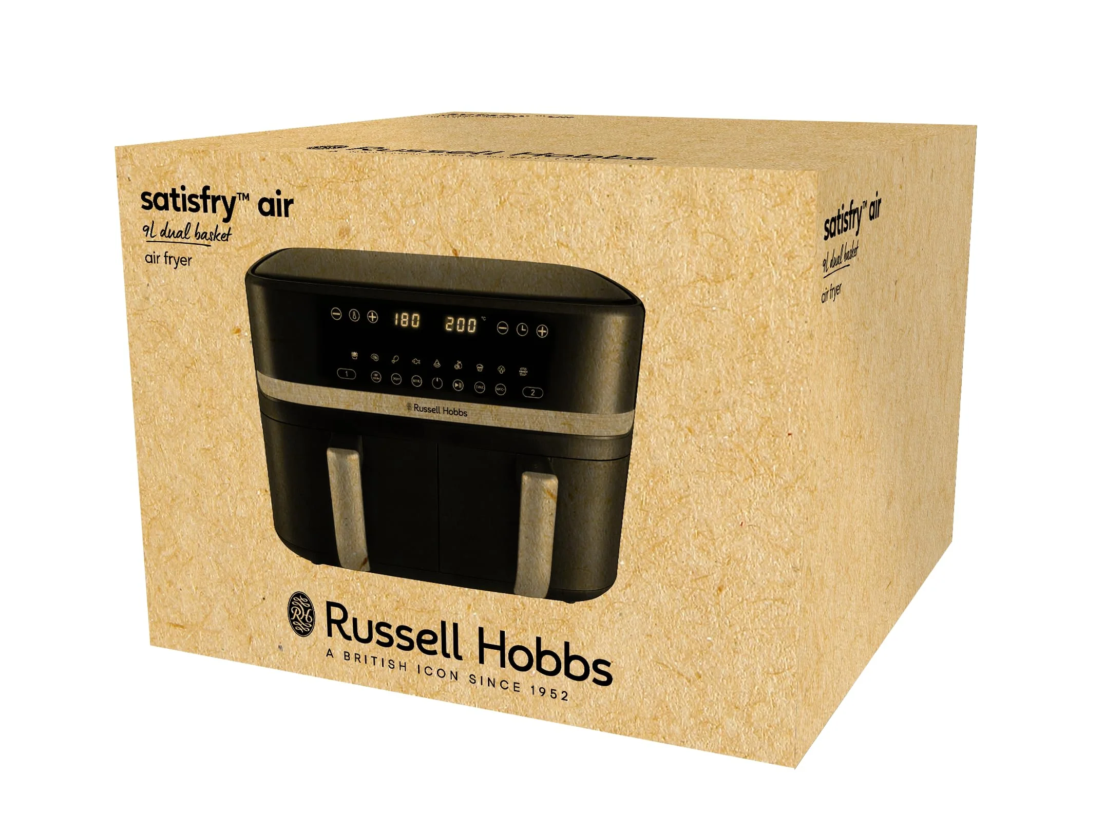 Russell Hobbs Heißluftfritteuse 2 Kammern 9L Rapid AirFryer [2 Fächer je 4,5l, sehr leiser Betrieb, 9 Programme] SatisFry Fritteuse (spülmaschinenfest, Match & Synchronisierungsfunktion) 27681-56 - Image 6