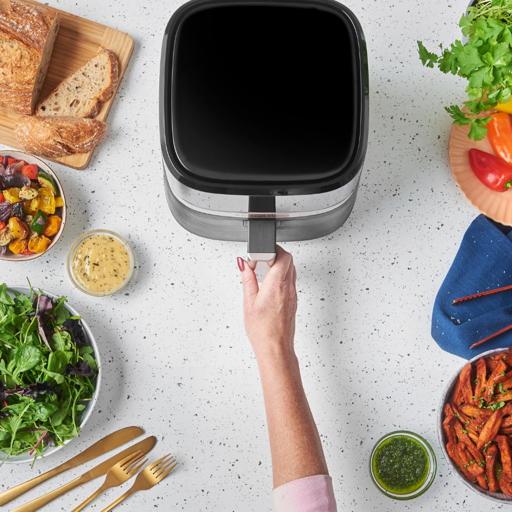Russell Hobbs Heißluftfritteuse L 4,3L Rapid AirFryer [sehr kleines Gehäuse, sehr leise, 9 Programme] SatisFry (spülmaschinenfest, Fritteuse ohne Öl, TouchScreen, Grillen, Backen, Braten etc) 27610-56 - Image 4