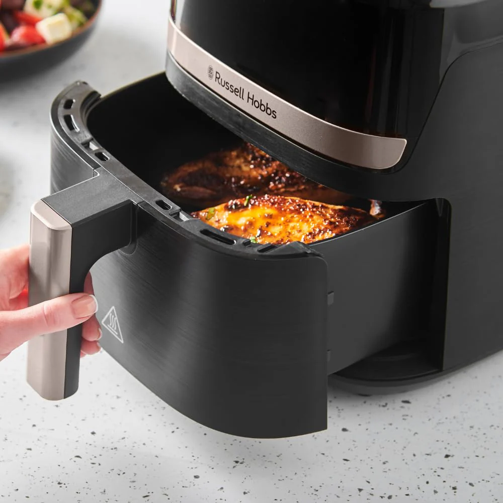 Russell Hobbs Heißluftfritteuse L 4,3L Rapid AirFryer [sehr kleines Gehäuse, sehr leise, 9 Programme] SatisFry (spülmaschinenfest, Fritteuse ohne Öl, TouchScreen, Grillen, Backen, Braten etc) 27610-56 - Image 5