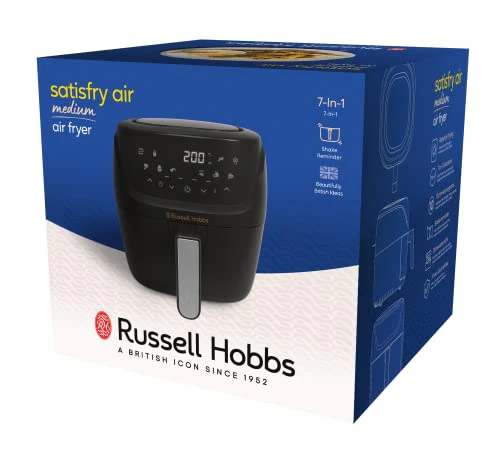 Russell Hobbs Heißluftfritteuse L 4L Rapid AirFryer [sehr kleines Gehäuse/7 Kochfunktionen/10 Programme] SatisFry (spülmaschinenfest, max 220°C, Fritteuse ohne Öl, Grillen,Backen,Braten etc) 27160-56 - Image 4