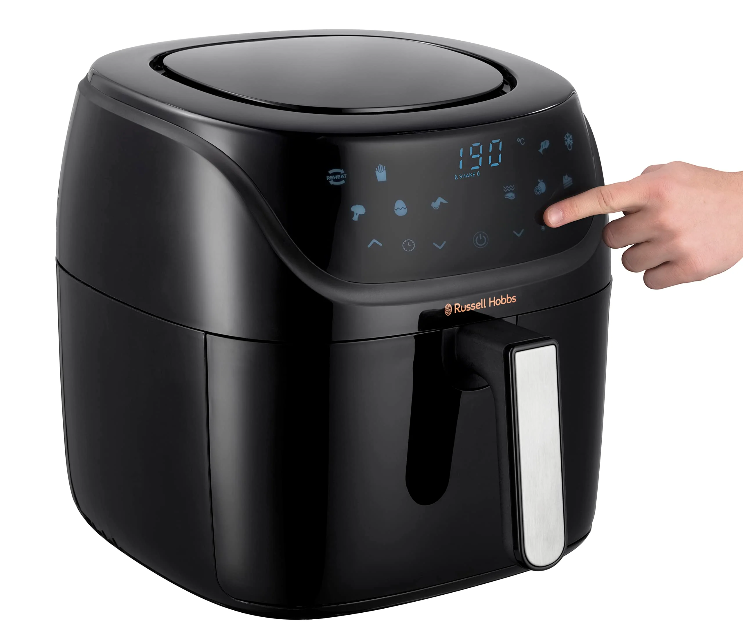 Russell Hobbs Heißluftfritteuse XXL 8L Rapid AirFryer [kompaktes Gehäuse,7 Kochfunktionen,10 Programme] SatisFry (spülmaschinenfest, max 220°C, Fritteuse ohne Öl, Grillen, Backen, Braten) 27170-56 - Image 10