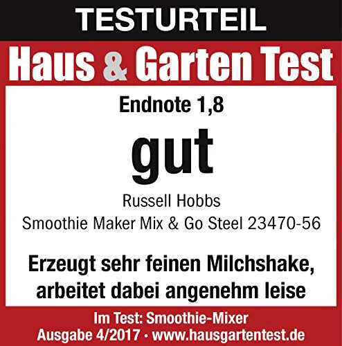 Russell Hobbs Mixer - Standmixer & Smoothie Maker to go [23.500 U/min Power-Motor] inkl. 2x Mixbehälter 600ml (BPA-frei, spülmaschinen- & bruchfest inkl. Deckel) Zerkleinerer, Edelstahl, 23470-56 - Image 3