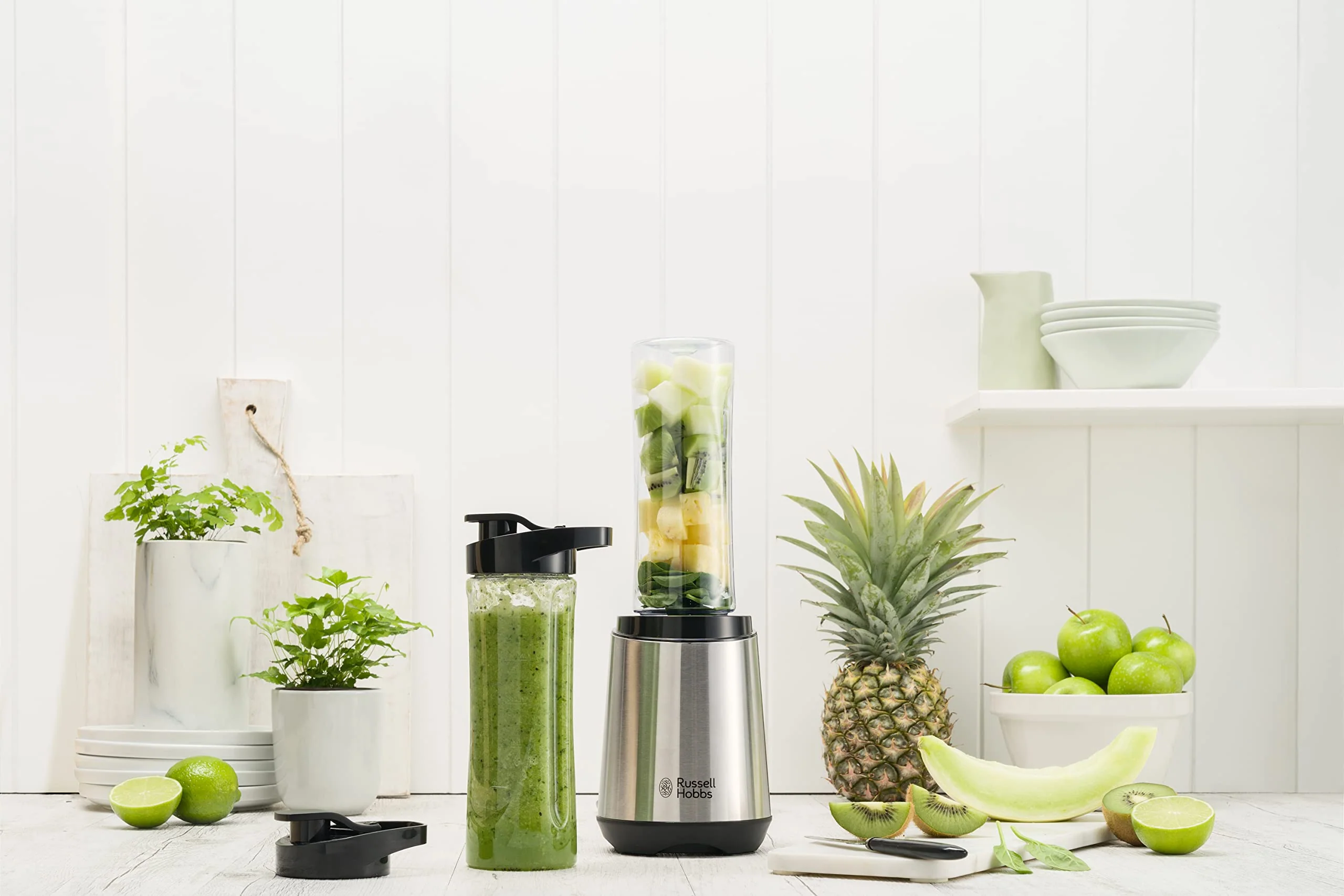 Russell Hobbs Mixer - Standmixer & Smoothie Maker to go [23.500 U/min Power-Motor] inkl. 2x Mixbehälter 600ml (BPA-frei, spülmaschinen- & bruchfest inkl. Deckel) Zerkleinerer, Edelstahl, 23470-56 - Image 5