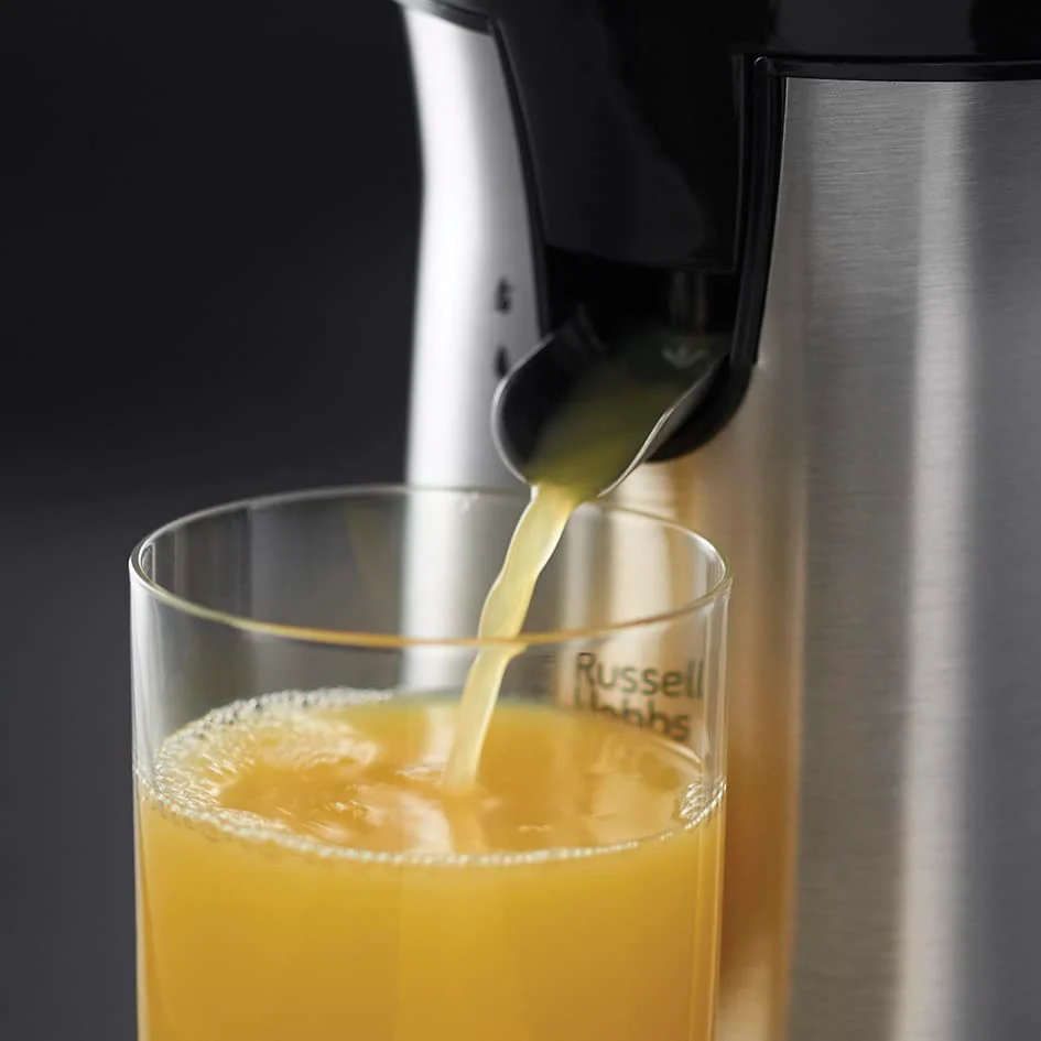 Russell Hobbs Orangenpresse & Zitruspresse elektrisch [links-& rechtsrotierend, 2 Presskegel für Zitronen/Orangen] Edelstahl (Tropf-Stopp-Funktion, spülmaschinenfest, BPA-frei) Saftpresse 22760-56 - Image 3