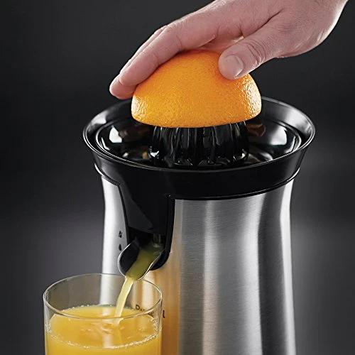 Russell Hobbs Orangenpresse & Zitruspresse elektrisch [links-& rechtsrotierend, 2 Presskegel für Zitronen/Orangen] Edelstahl (Tropf-Stopp-Funktion, spülmaschinenfest, BPA-frei) Saftpresse 22760-56 - Image 8