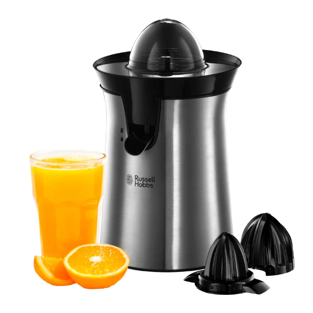 Russell Hobbs Orangenpresse & Zitruspresse elektrisch [links-& rechtsrotierend, 2 Presskegel für Zitronen/Orangen] Edelstahl (Tropf-Stopp-Funktion, spülmaschinenfest, BPA-frei) Saftpresse 22760-56 - Image 9