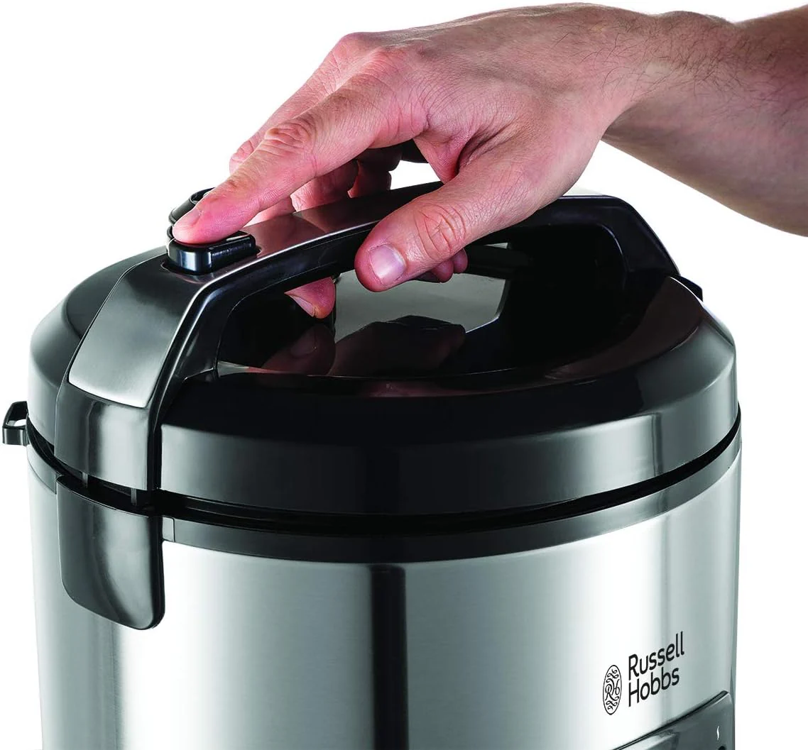 Russell Hobbs Reiskocher [Testsieger] 1,2l inkl. Dampfgarer -Einsatz mit Aroma-Klappdeckel (Warmhaltefunktion, antihaftbeschichteter Gartopf, Reislöffel & Messbecher, Edelstahl) 27080-56 - Image 6